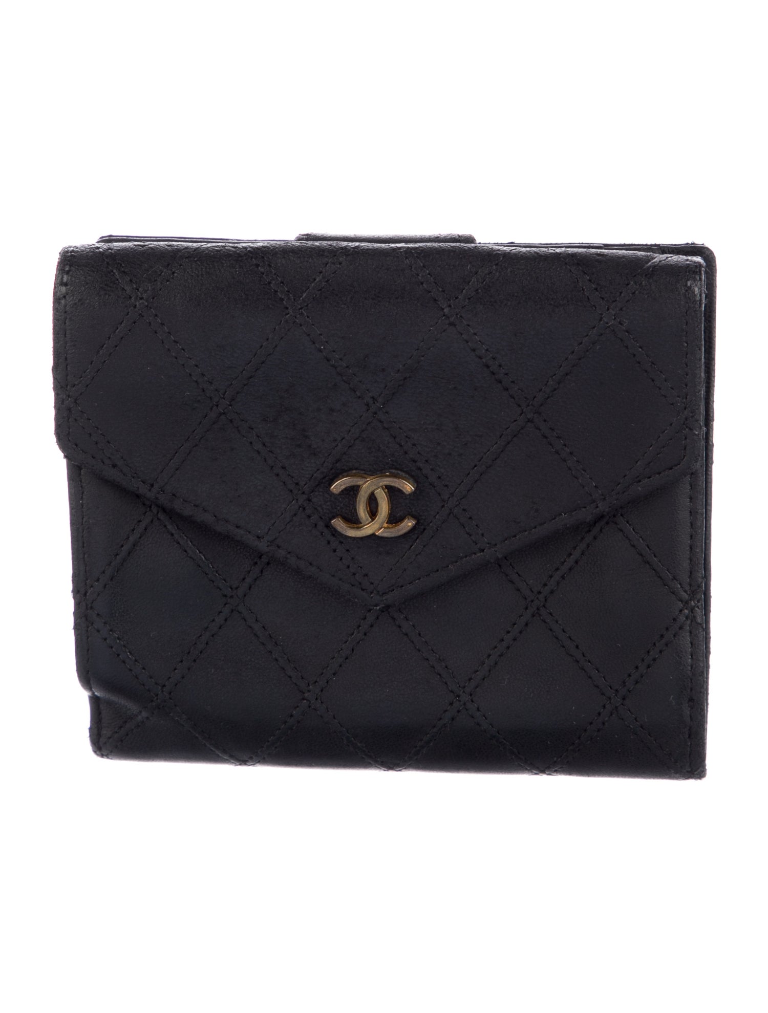 Chanel 1996-1997 Interlocking CC Logo Compact Wallet