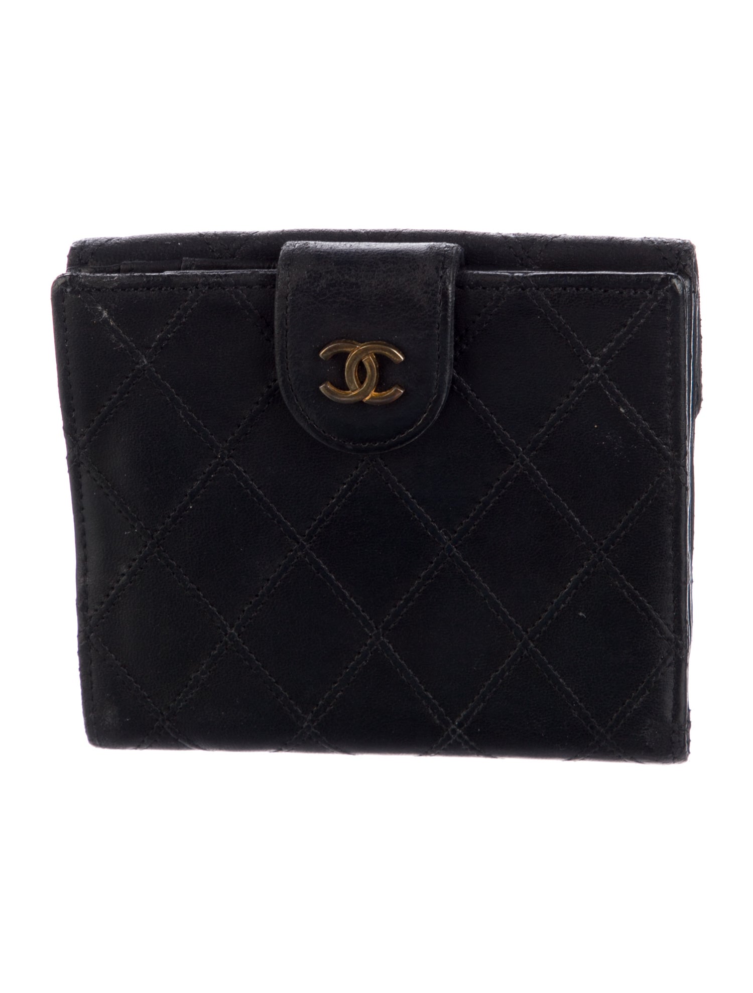 Chanel 1996-1997 Interlocking CC Logo Compact Wallet