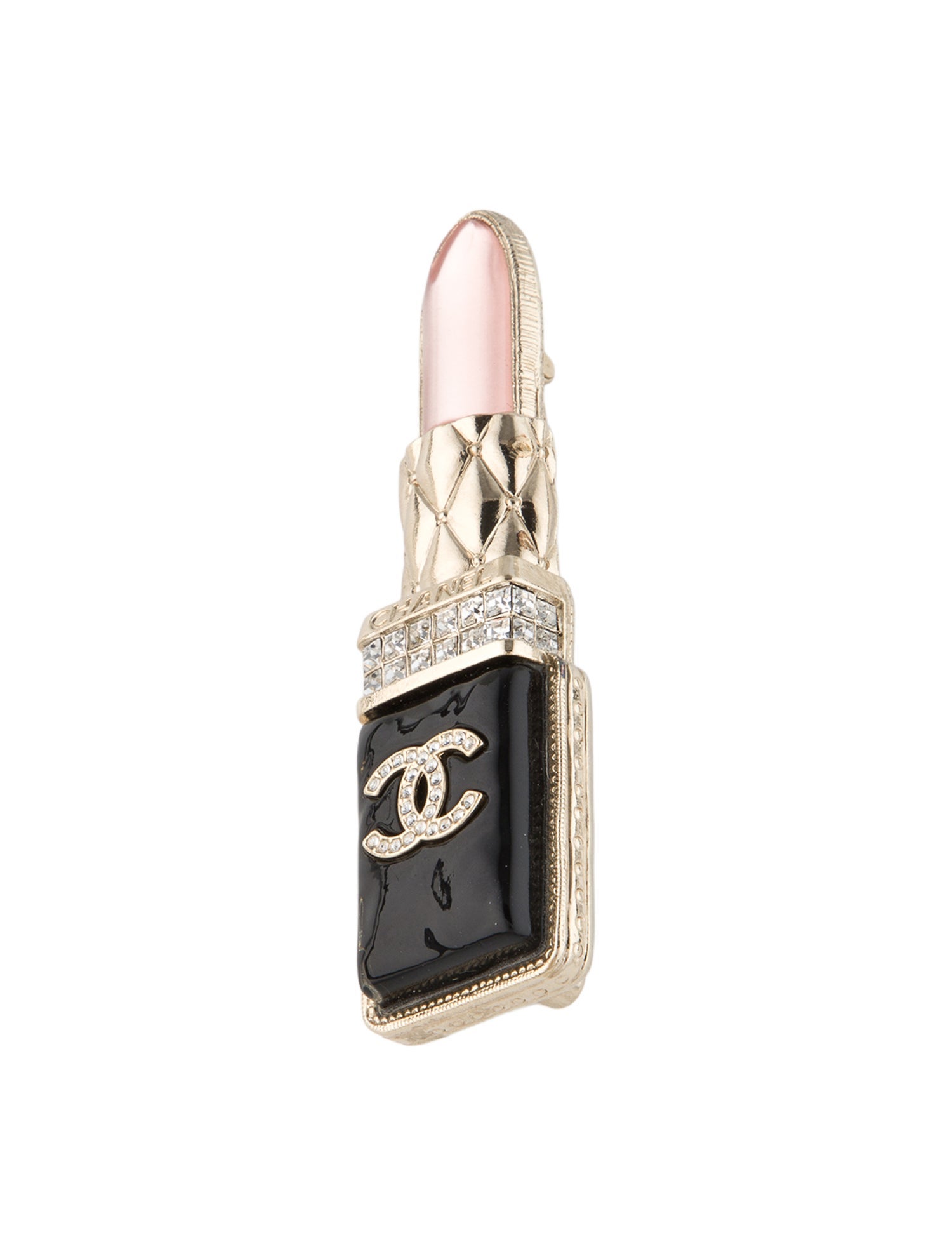 Chanel 2022 Resin & Strass Lipstick Brooch