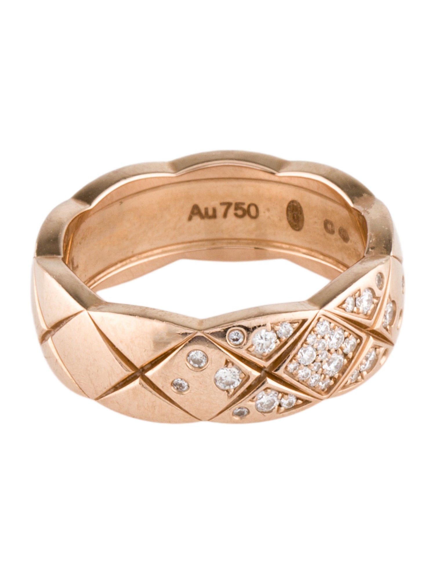 Chanel 18K Diamond Coco Crush Ring