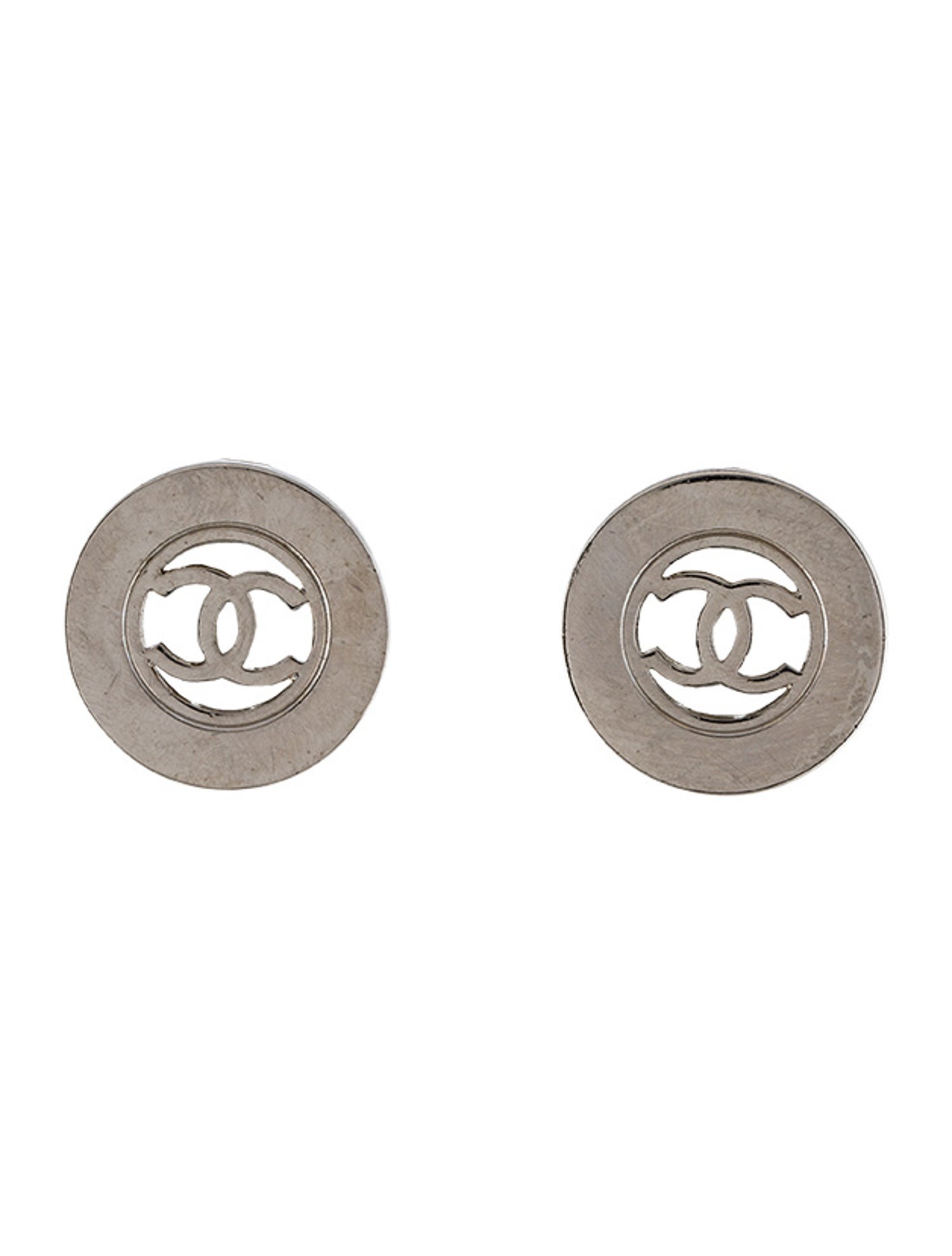 Chanel Vintage CC Cutout Clip-On Earrings