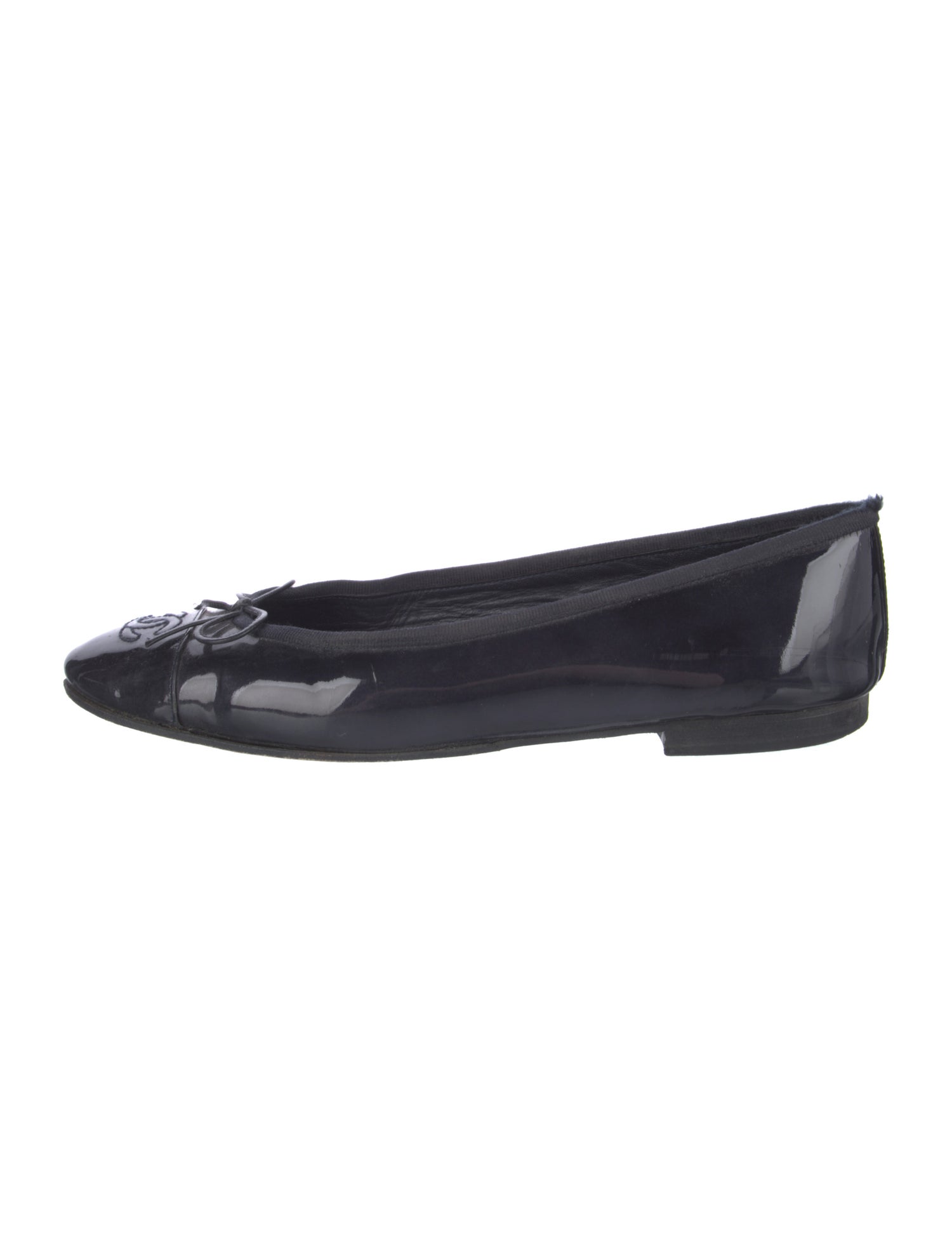 Chanel Vintage Interlocking CC Logo Ballet Flats