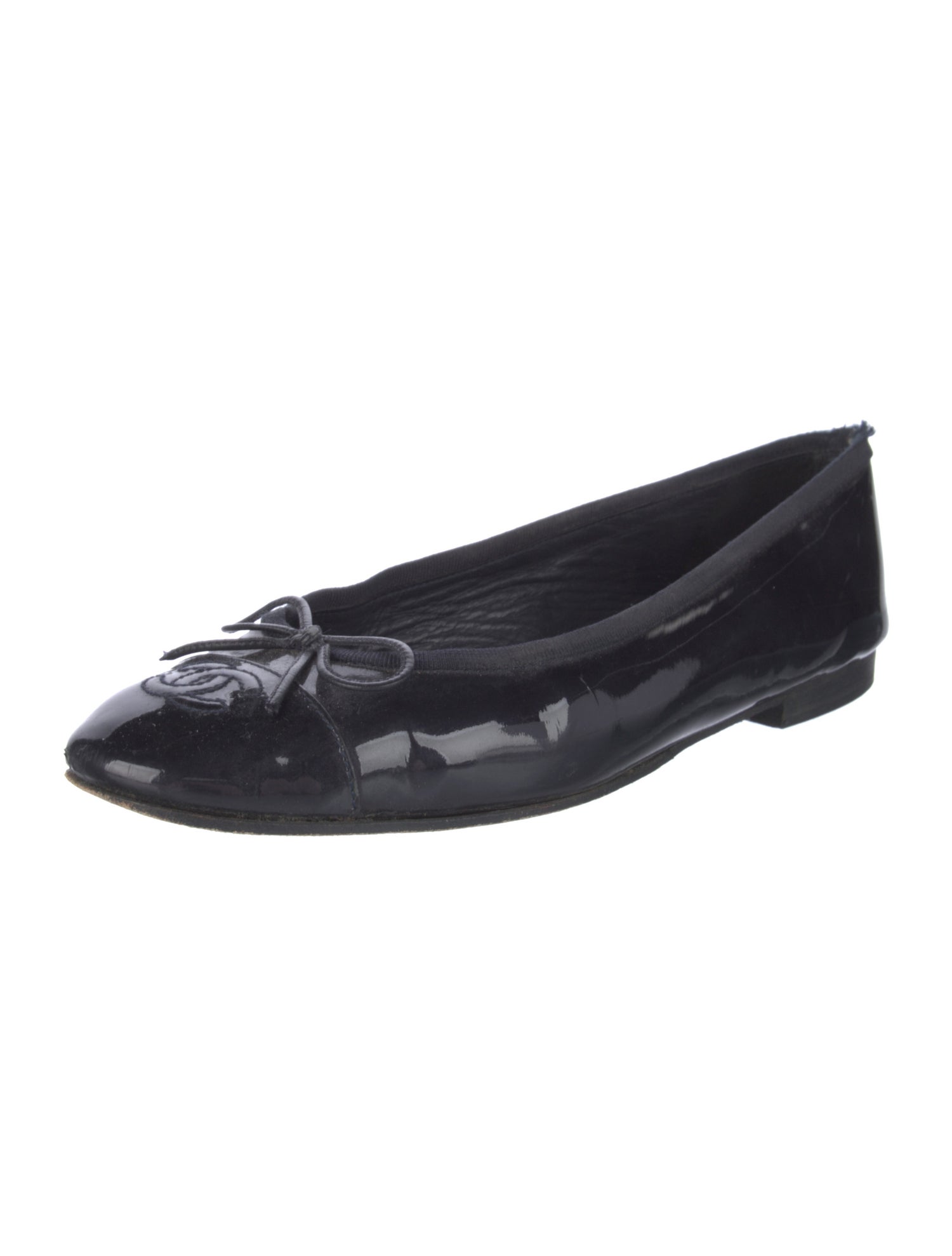 Chanel Vintage Interlocking CC Logo Ballet Flats