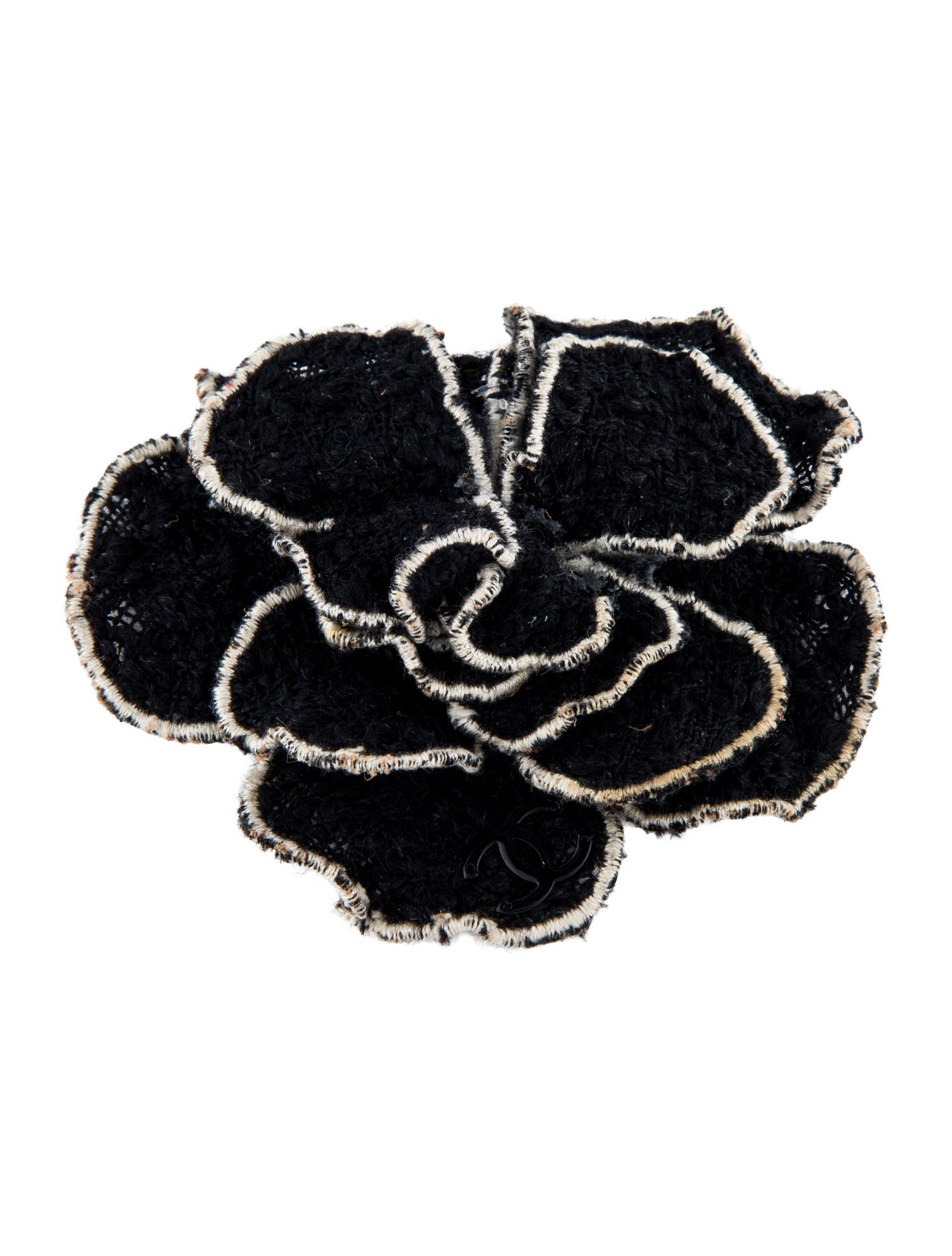 Chanel Vintage Fabric Camelia Brooch