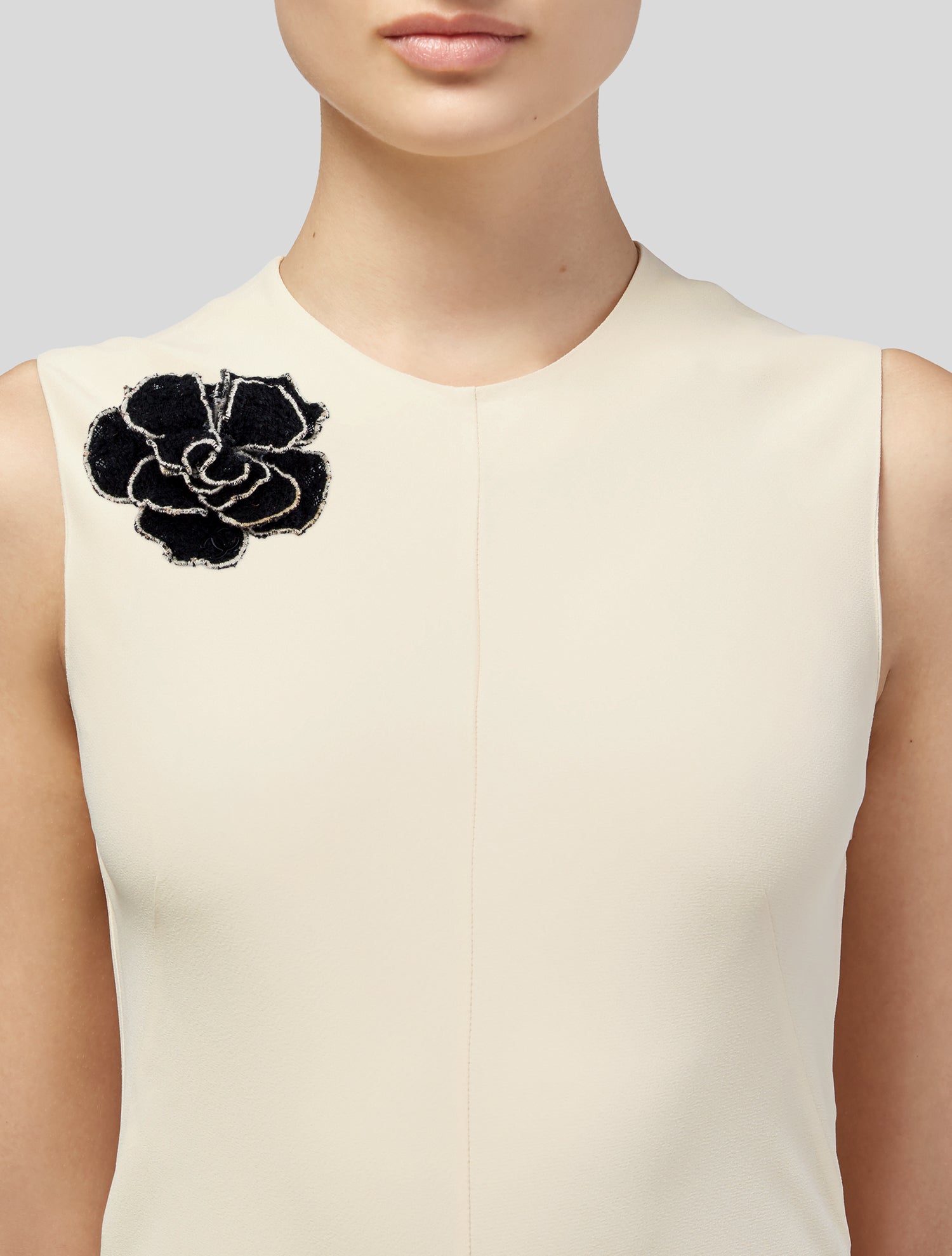 Chanel Vintage Fabric Camelia Brooch