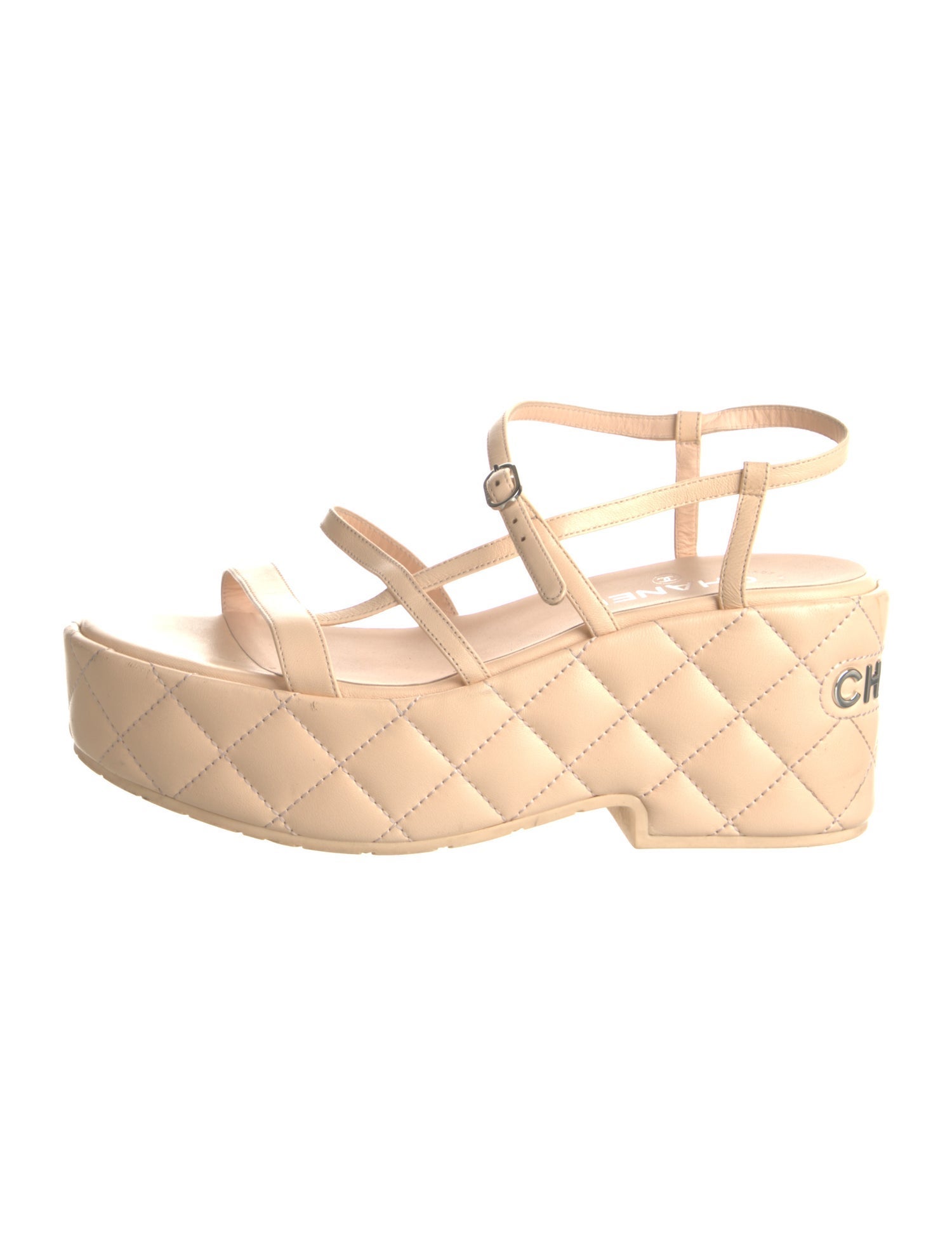 Chanel 2023 Interlocking CC Logo Sandals