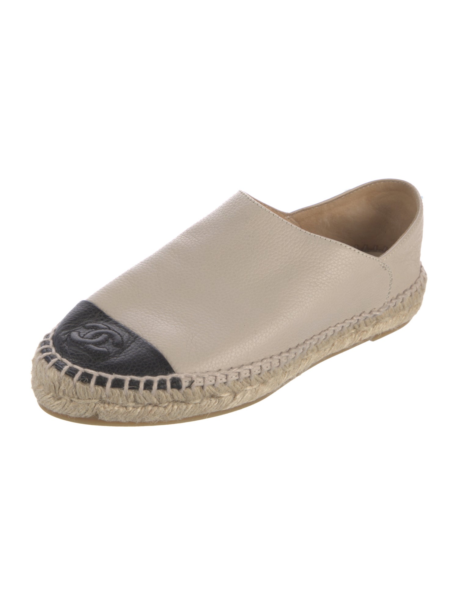 Chanel Interlocking CC Logo Calfskin Espadrilles
