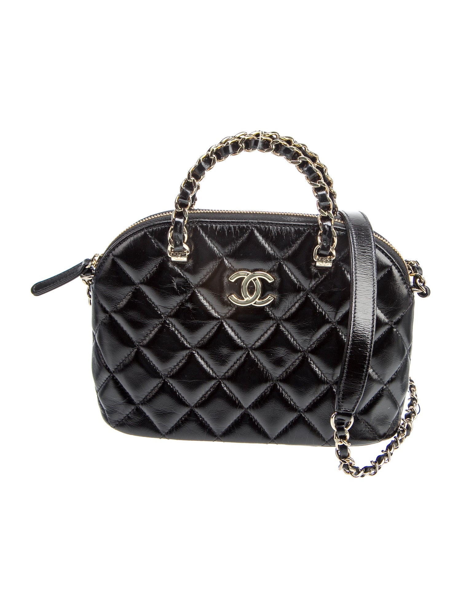 Chanel 2024 Shiny Quilted Coco Clutch w/ Chain w/Tags