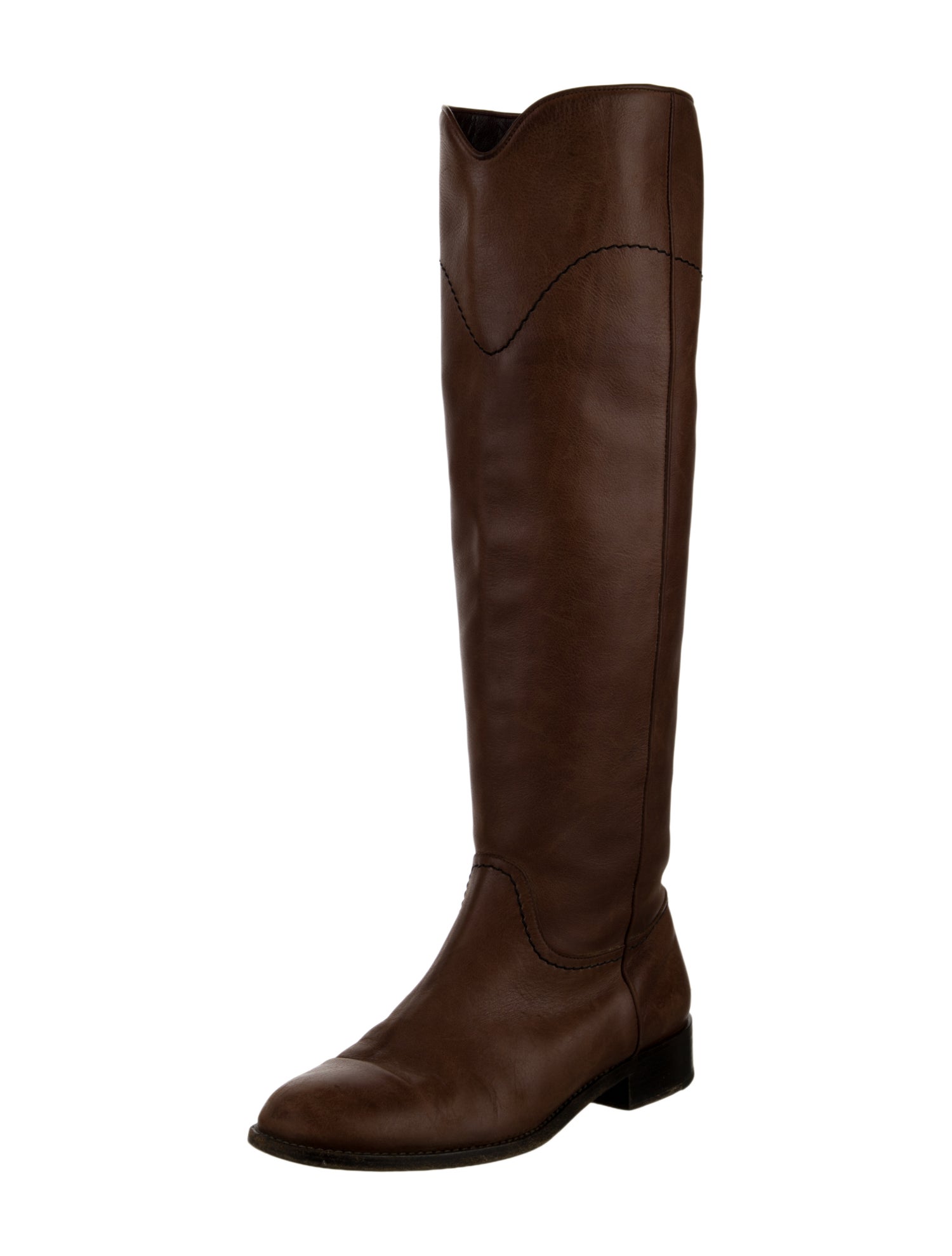 Chanel Vintage Interlocking CC Logo Riding Boots