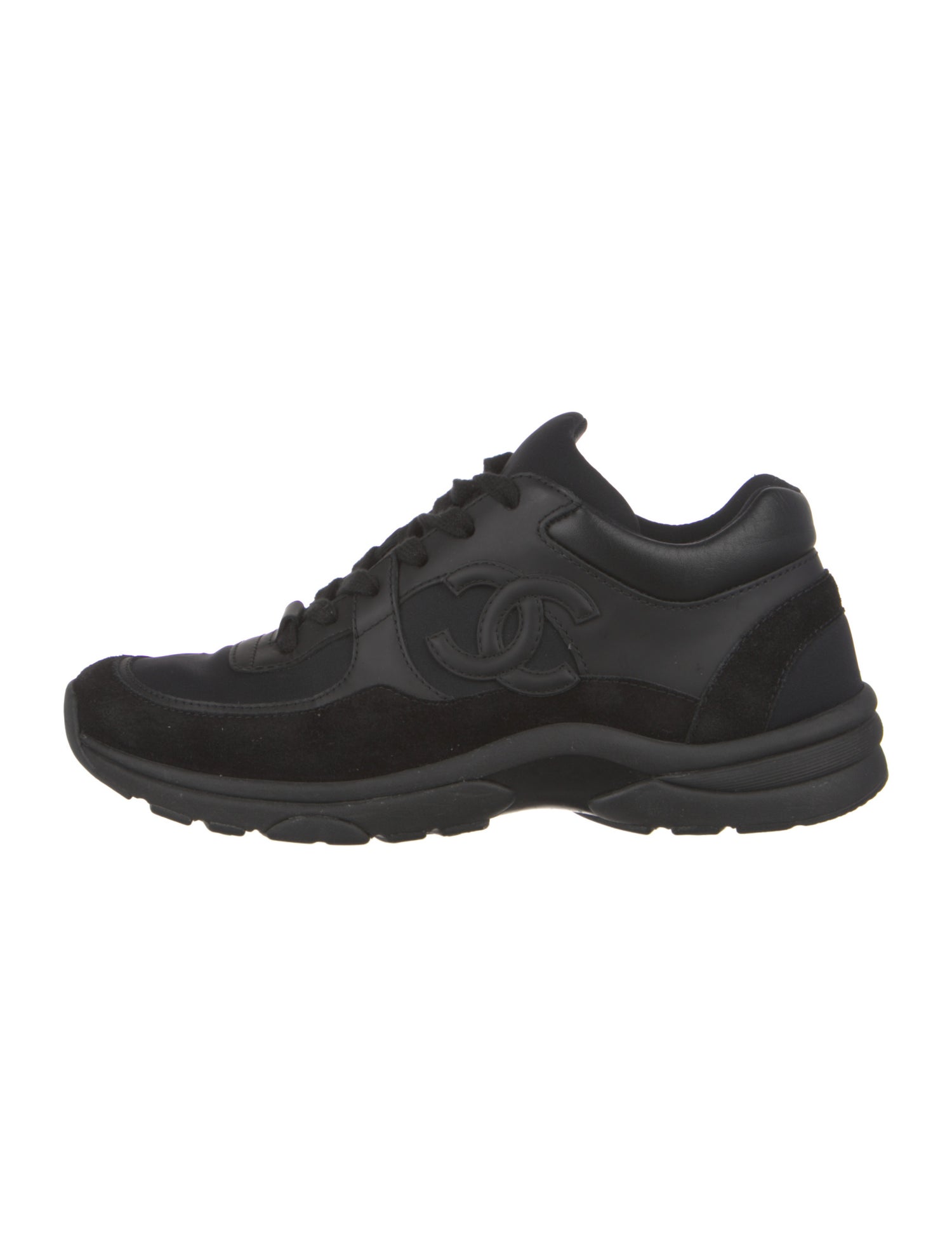 Chanel Interlocking CC Logo Nylon Sneakers