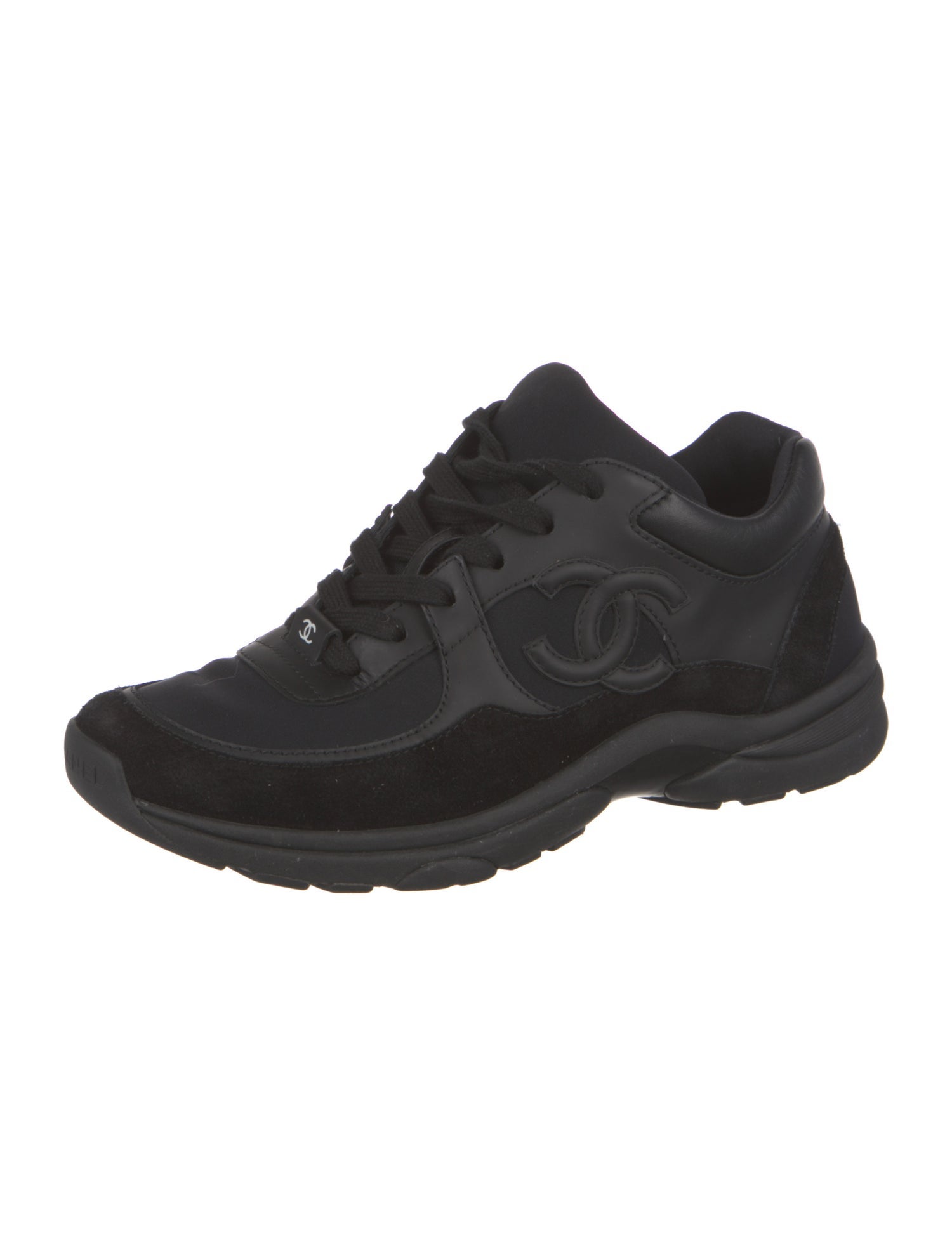 Chanel Interlocking CC Logo Nylon Sneakers