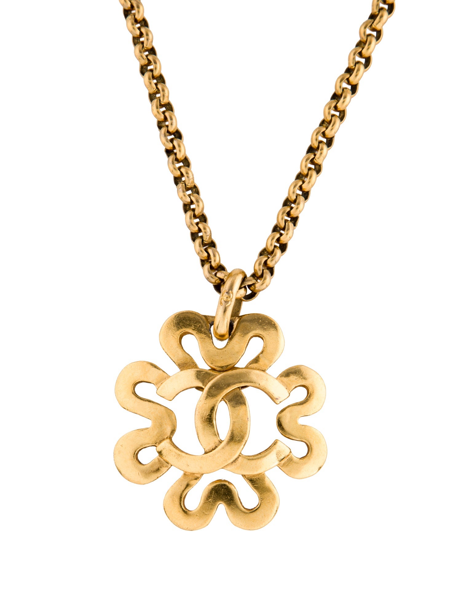 Chanel Vintage CC Pendant Chain Necklace