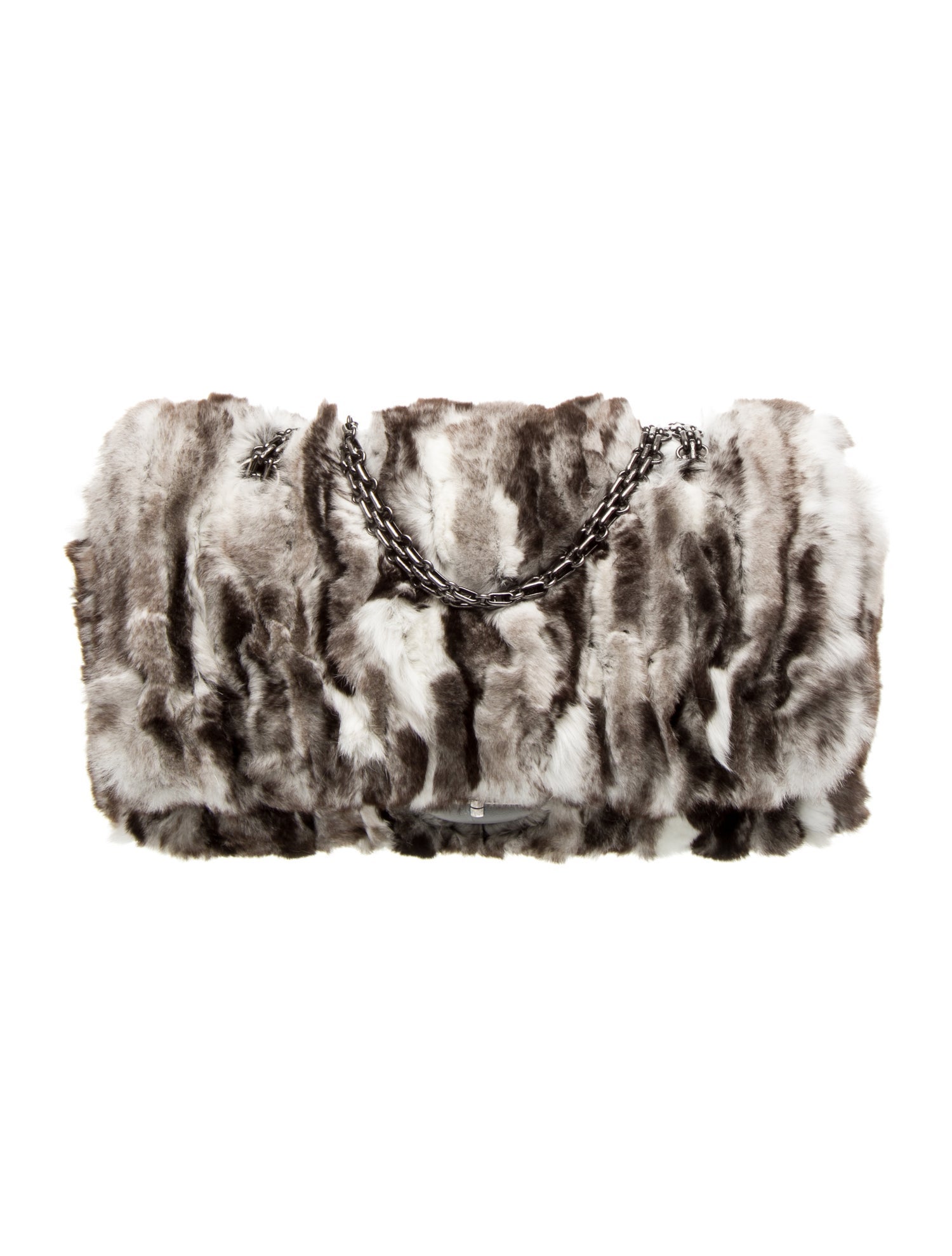 Chanel Paris-Rome Chinchilla Reissue 225 Double Flap Bag