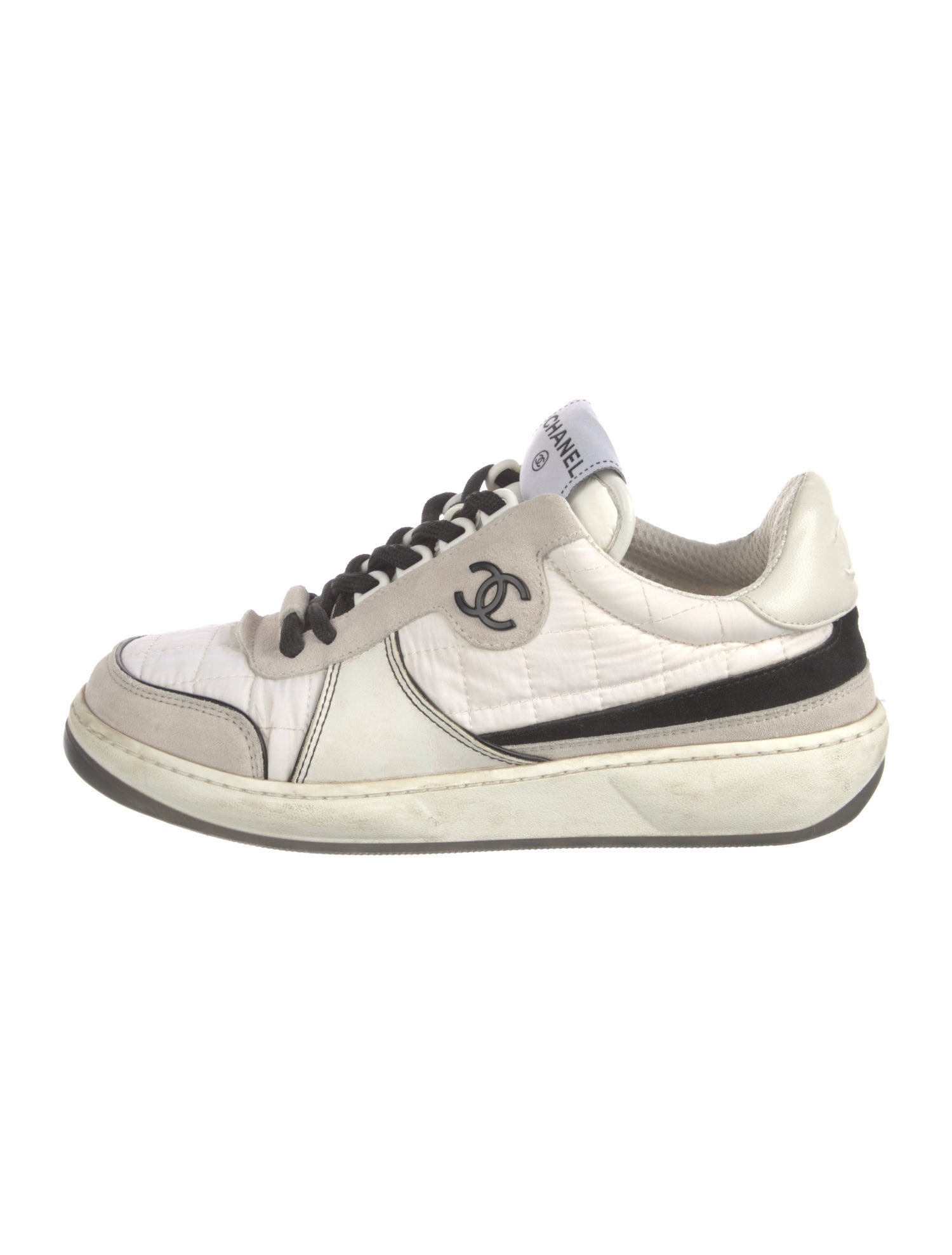 Chanel Interlocking CC Logo Nylon Sneakers
