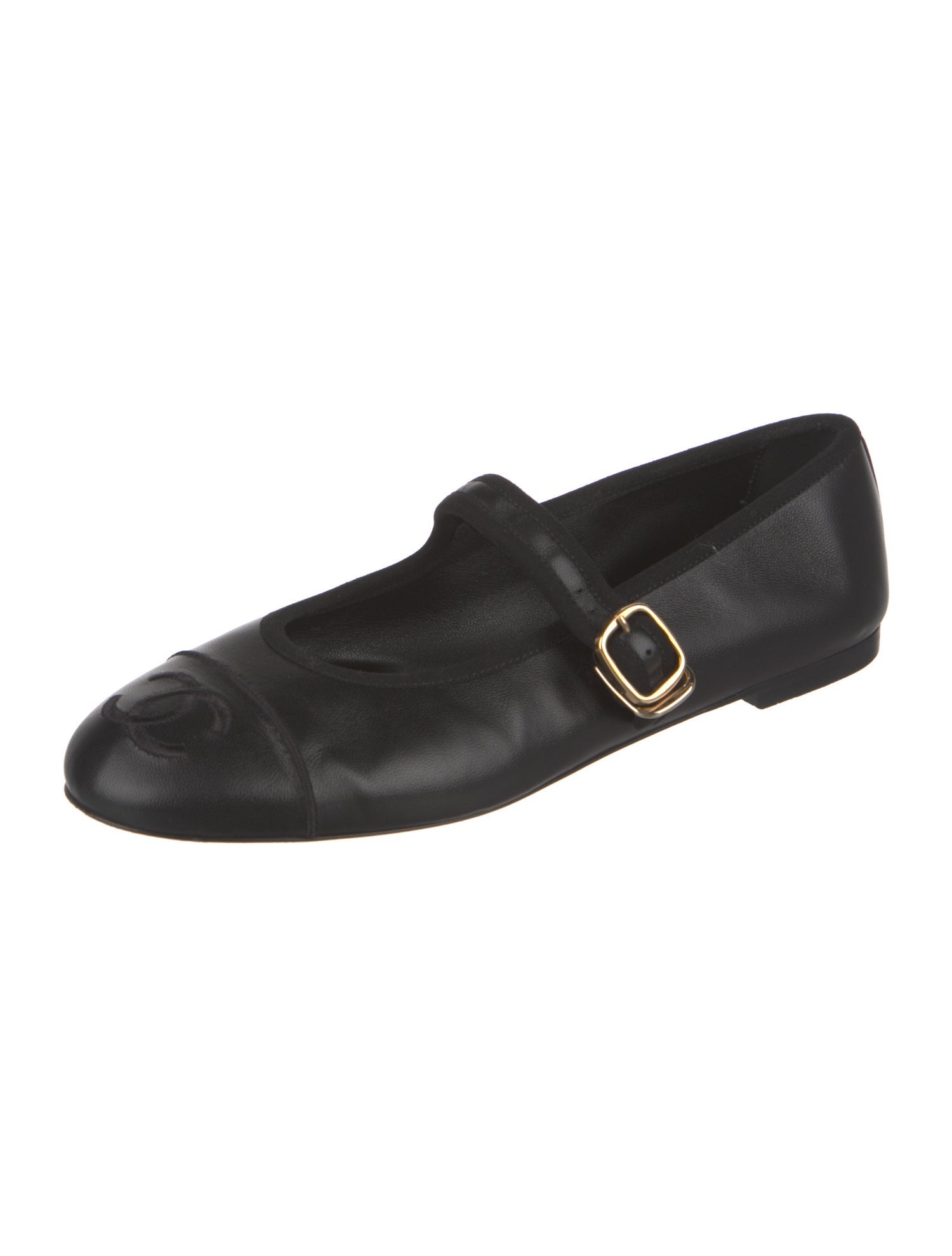 Chanel 2024 Interlocking CC Logo Mary Jane Flats