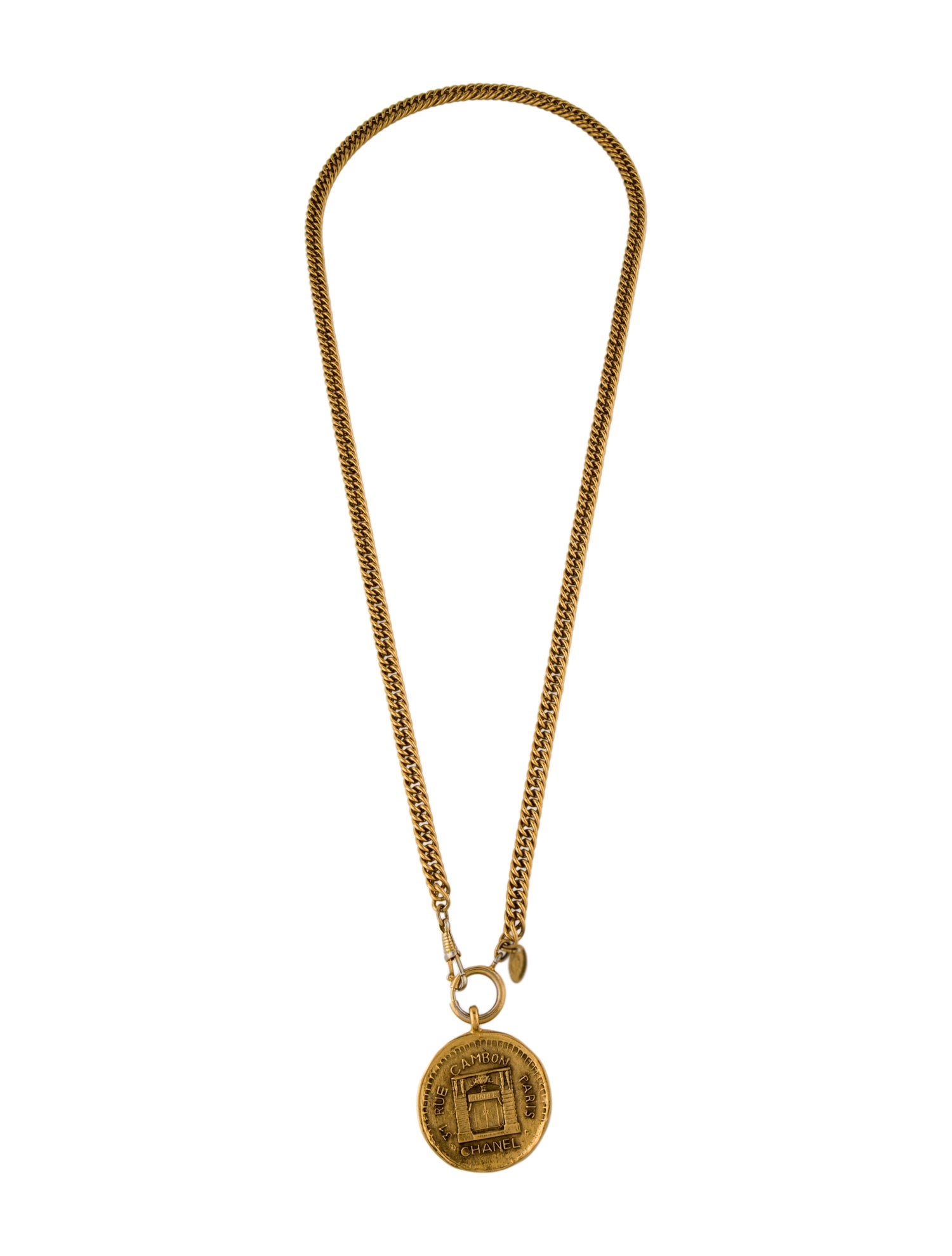 Chanel Vintage 31 Rue Cambon Medallion Pendant Necklace