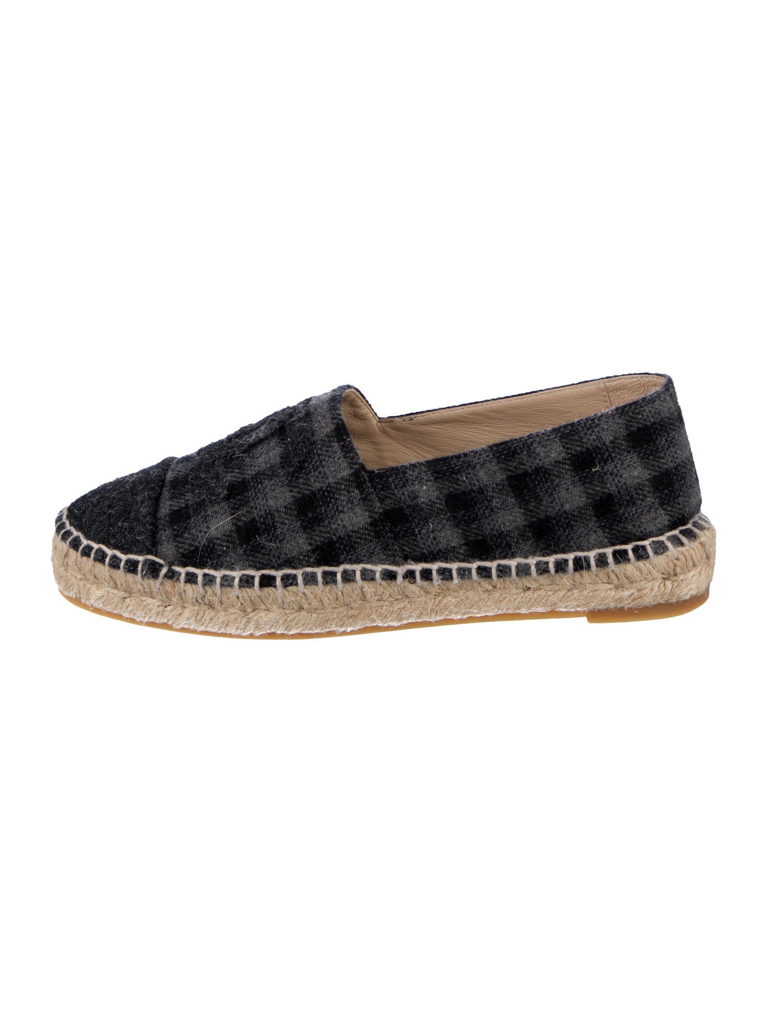Chanel Interlocking CC Logo Wool Espadrilles