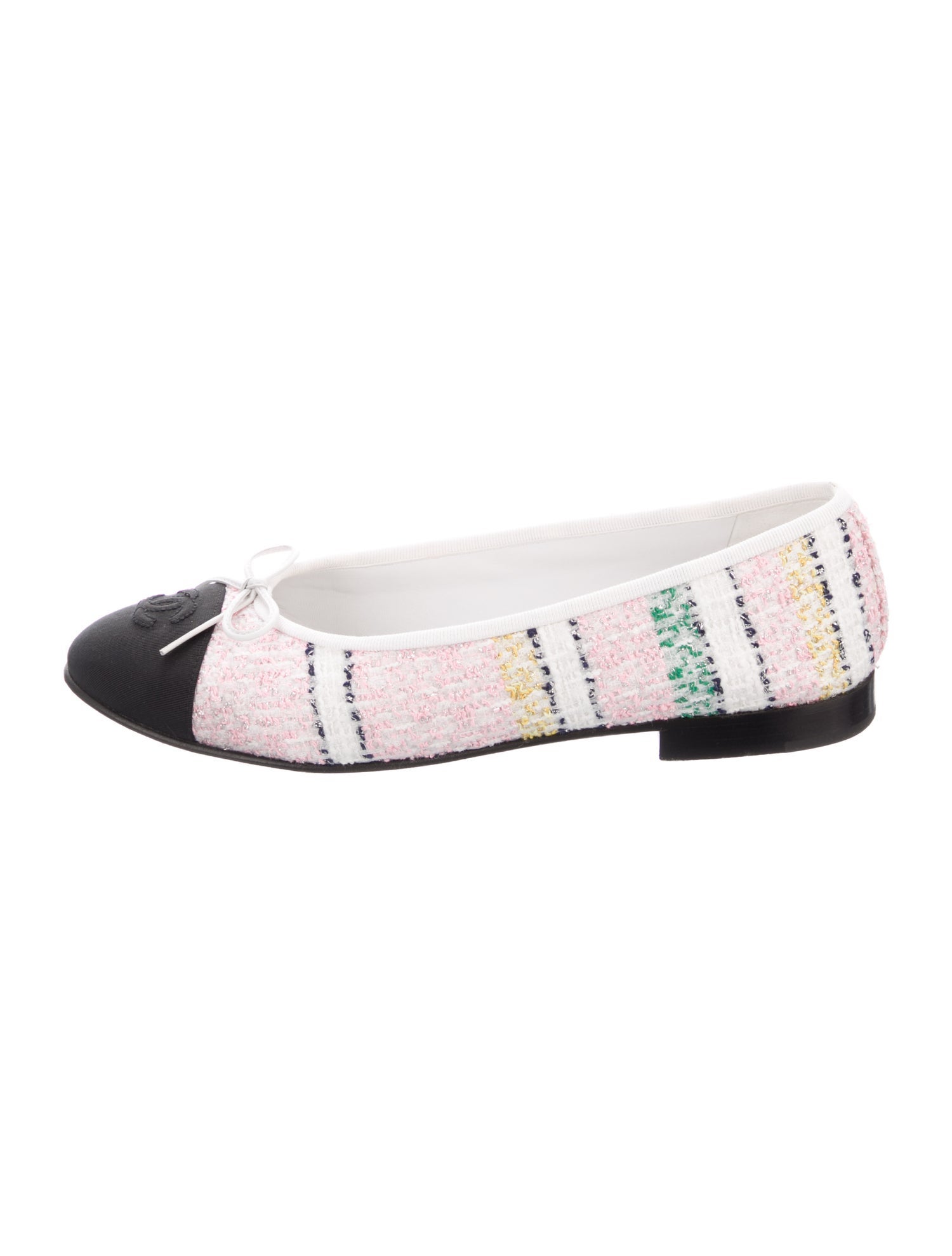 Chanel 2024 Interlocking CC Logo Ballet Flats