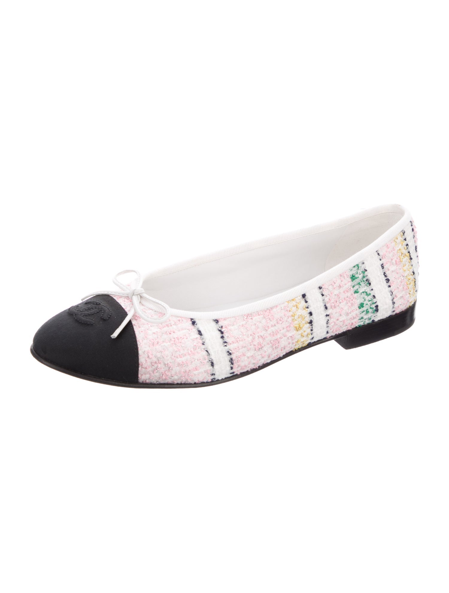 Chanel 2024 Interlocking CC Logo Ballet Flats