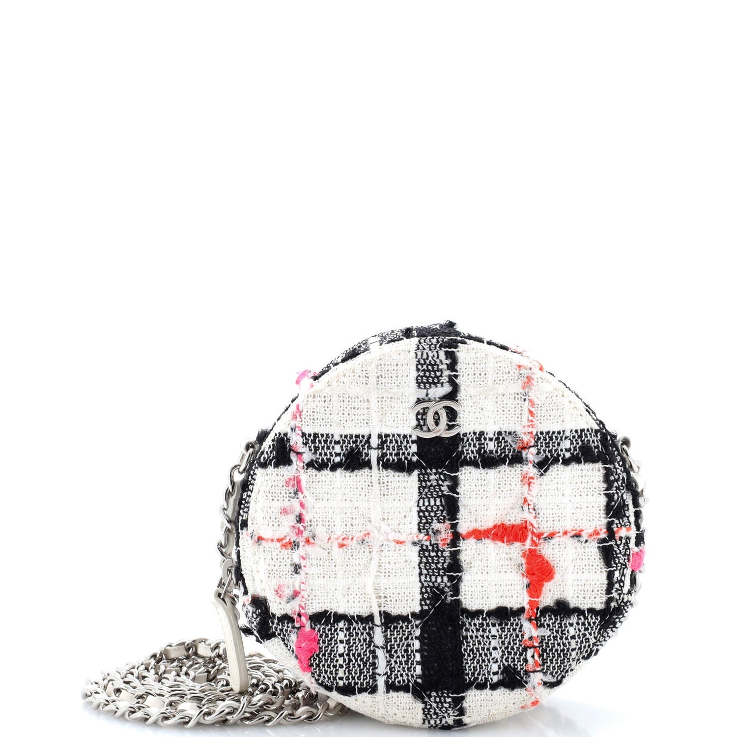 Chanel Canvas Round Chain Clutch w/ Tags