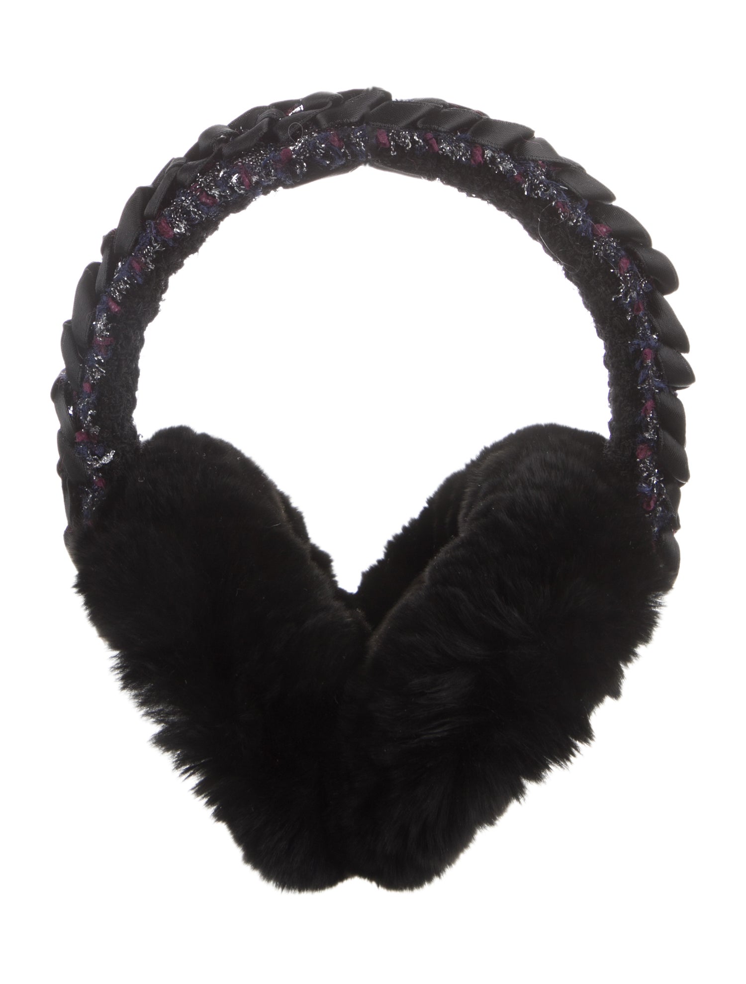 Chanel Fur and Tweed Earmuffs