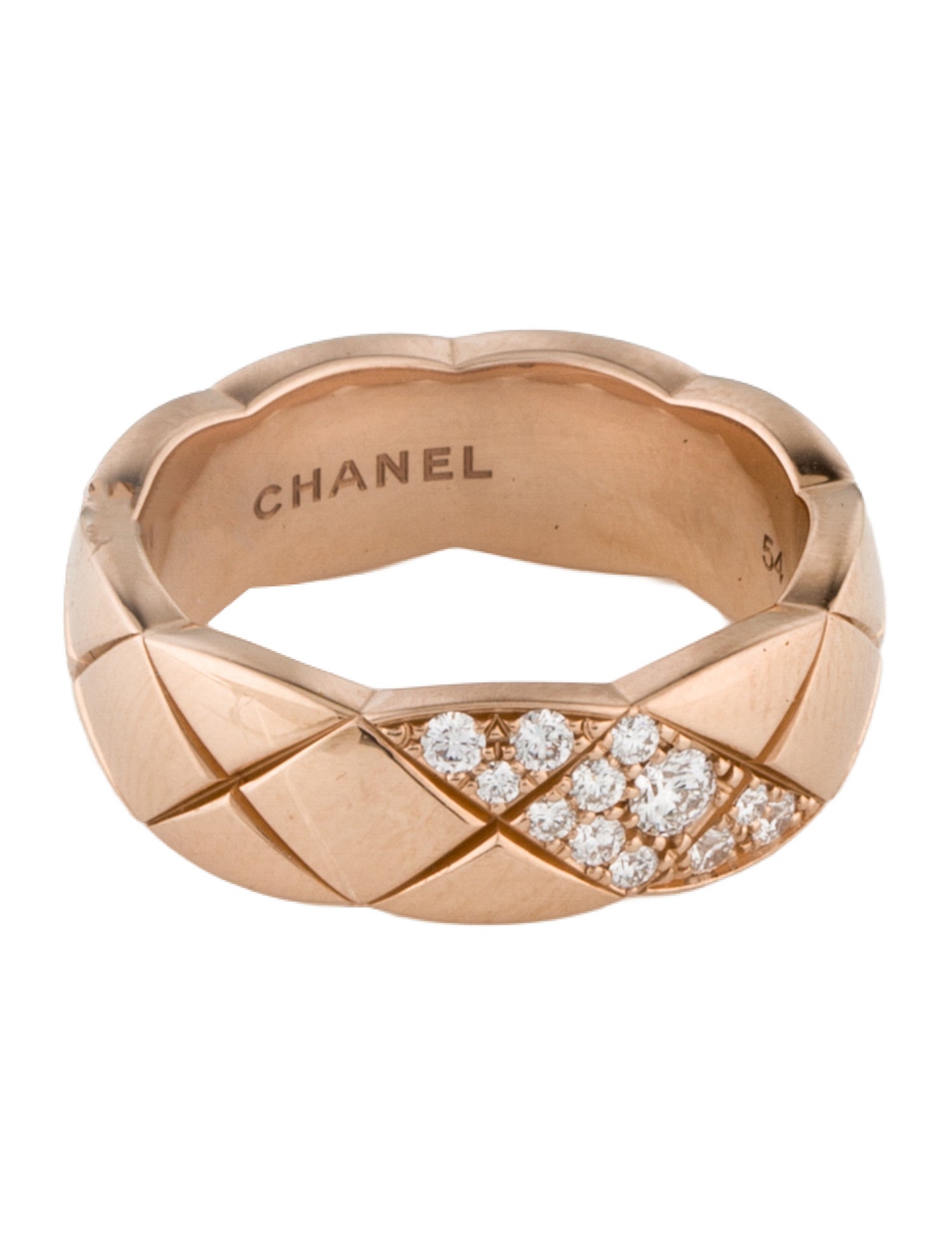 Chanel 18K Diamond Coco Crush Ring