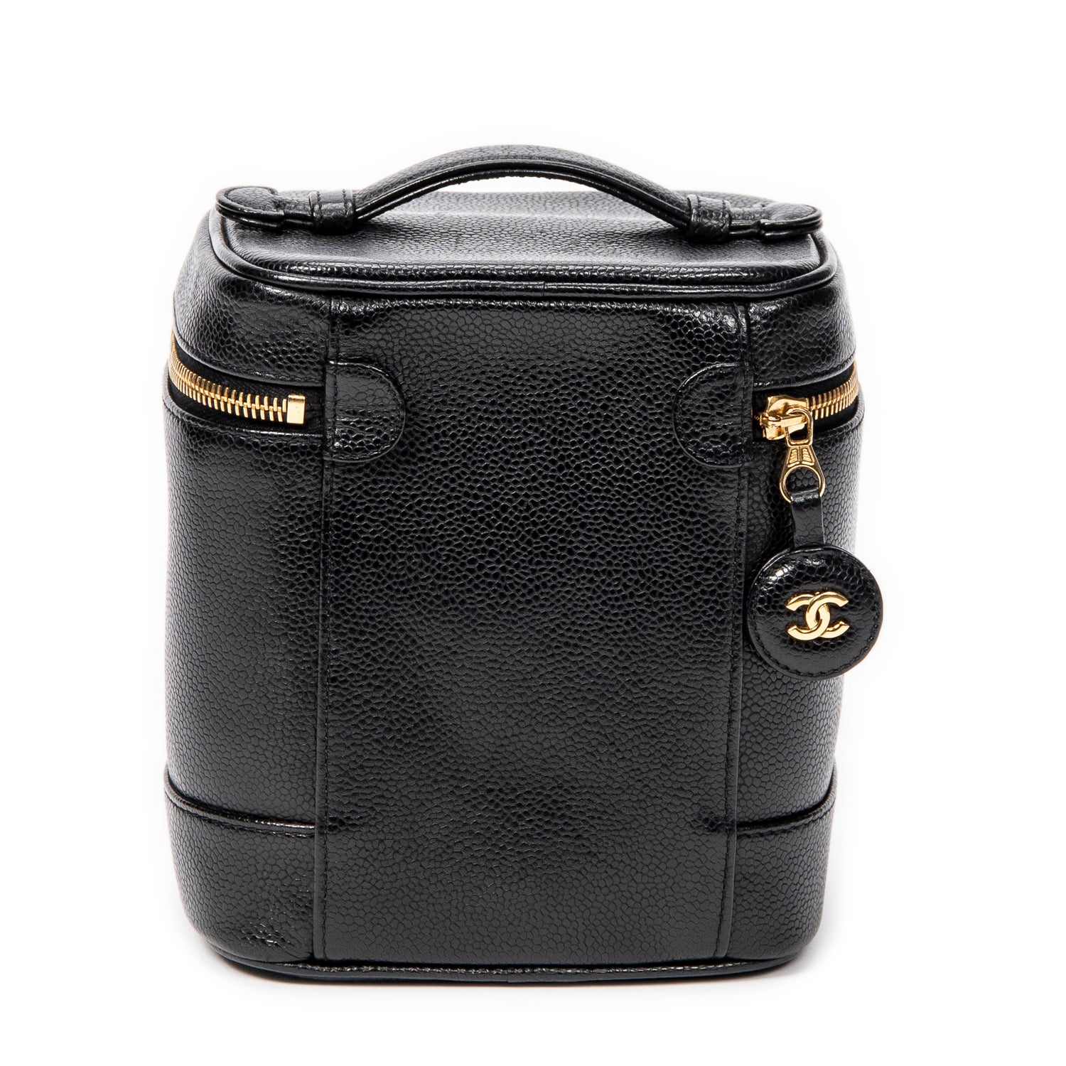 Chanel Vintage Caviar CC Vanity Case