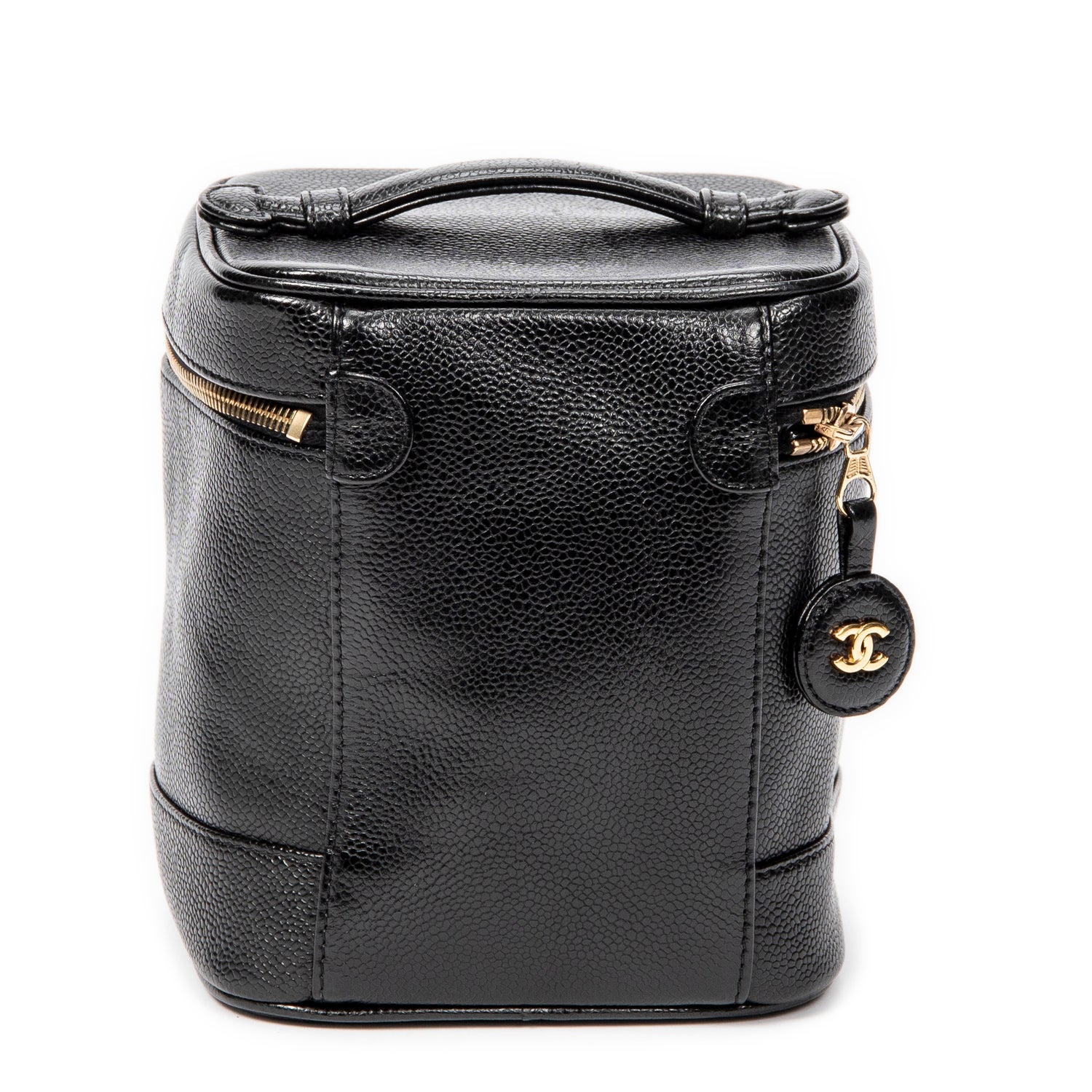 Chanel Vintage Caviar CC Vanity Case