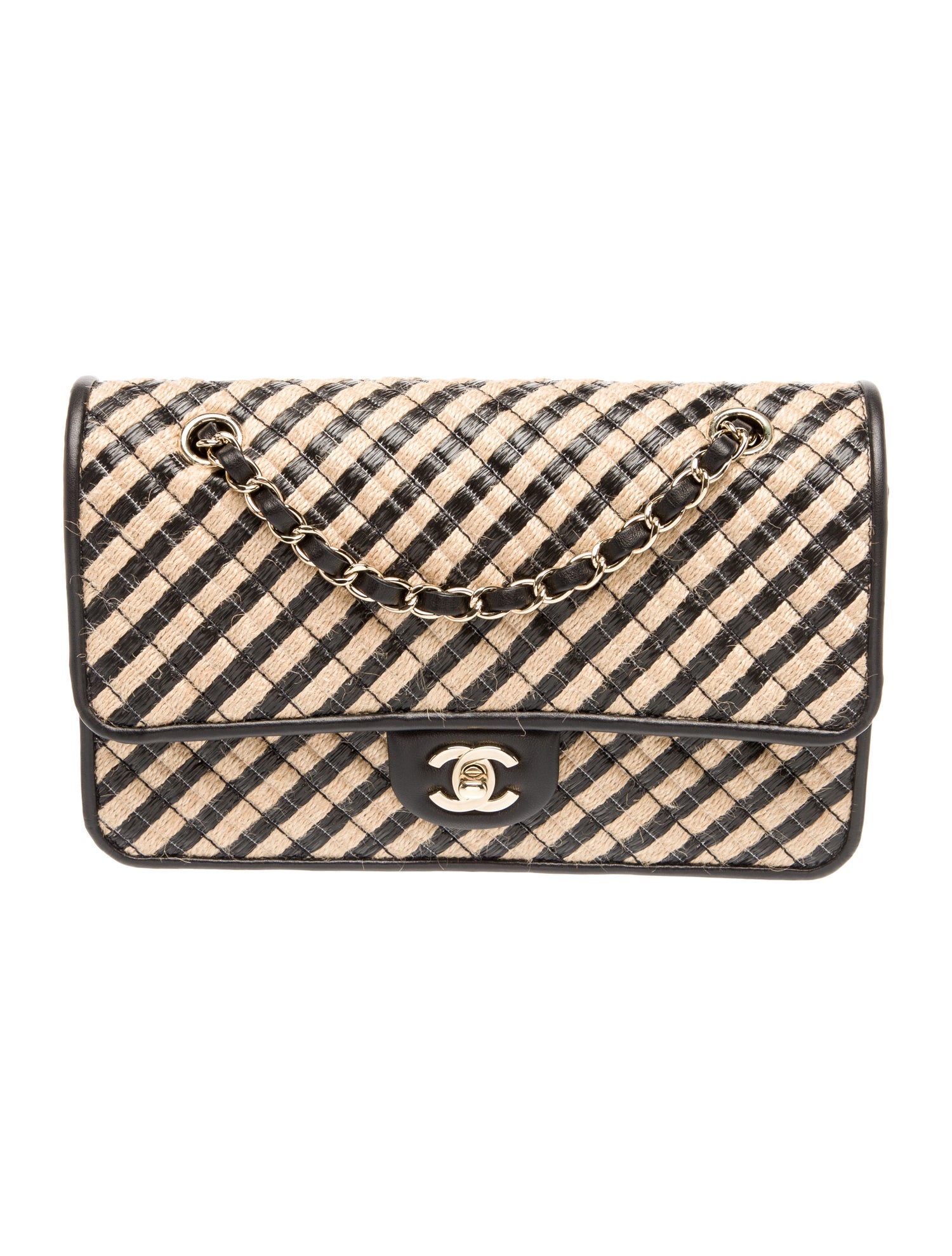 Chanel Medium Raffia & Jute Flap Bag