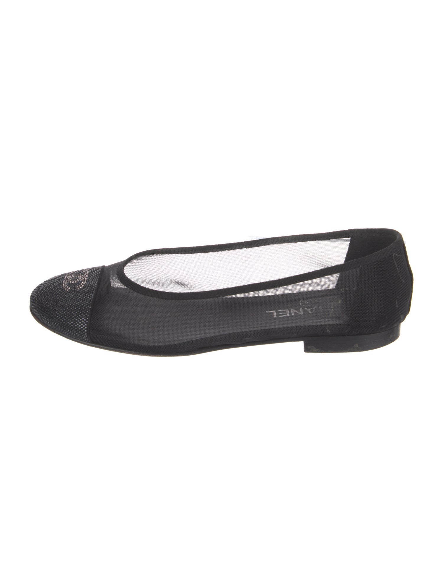 Chanel Interlocking CC Logo Mesh Ballet Flats