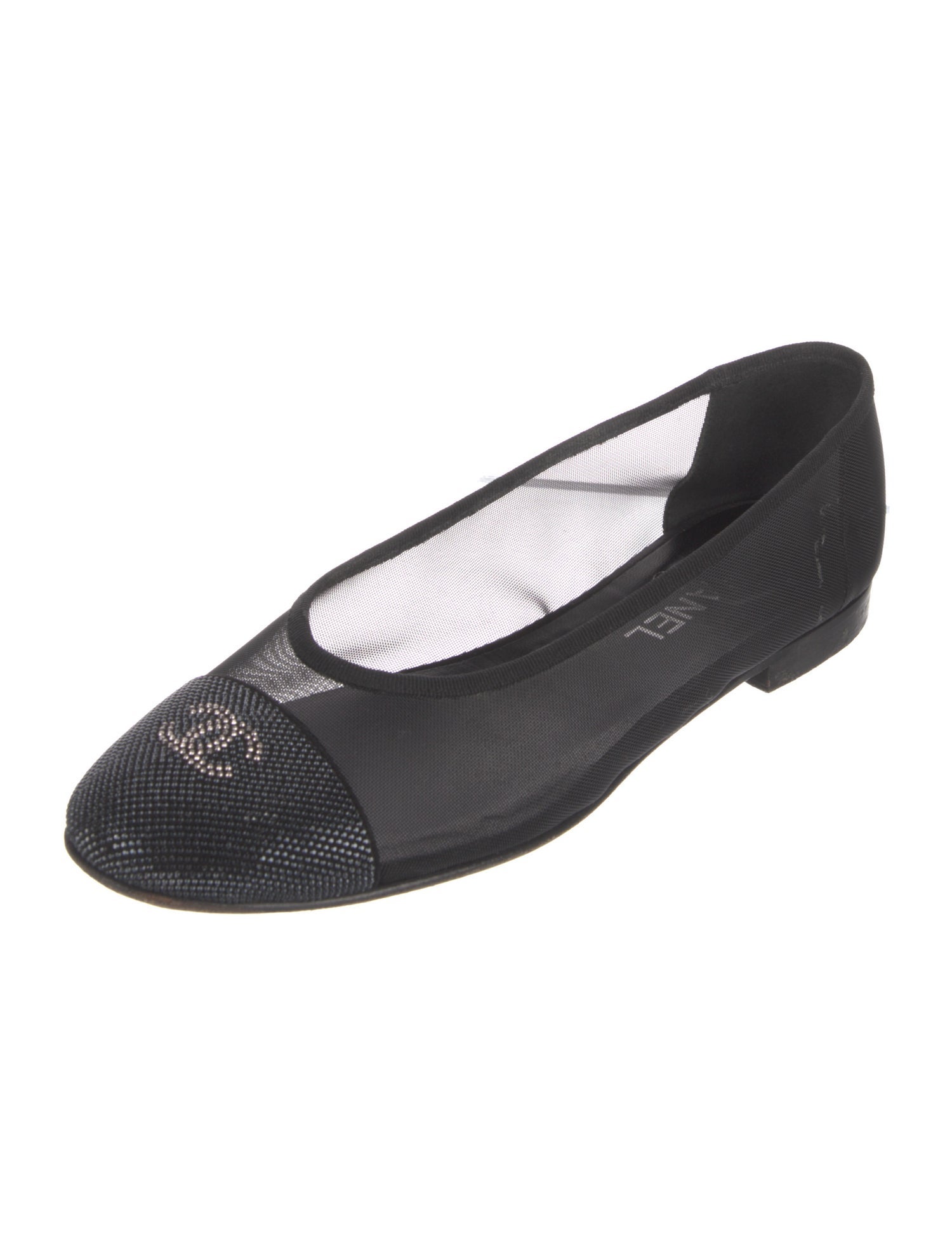 Chanel Interlocking CC Logo Mesh Ballet Flats