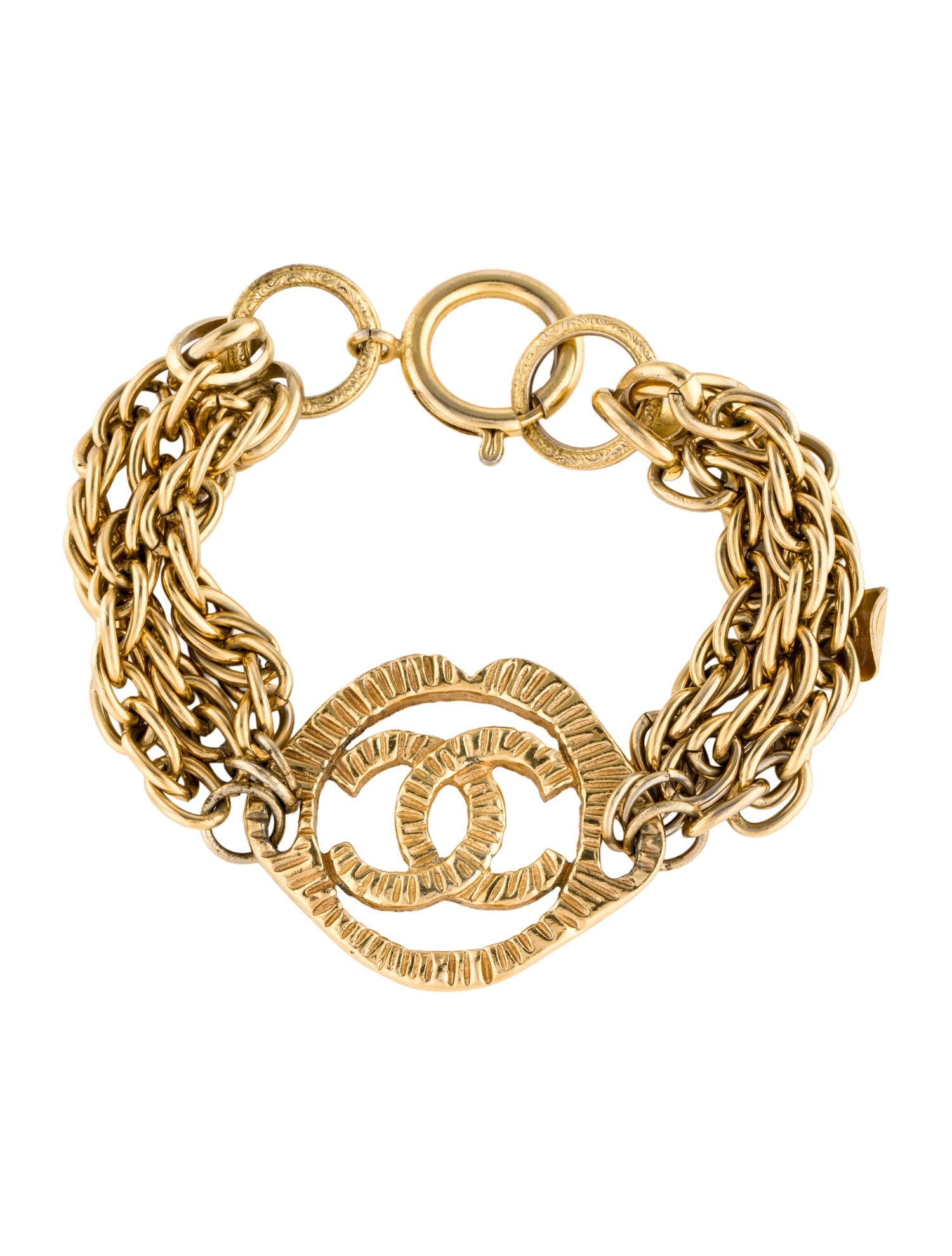 Chanel Vintage CC Multistrand Link Bracelet