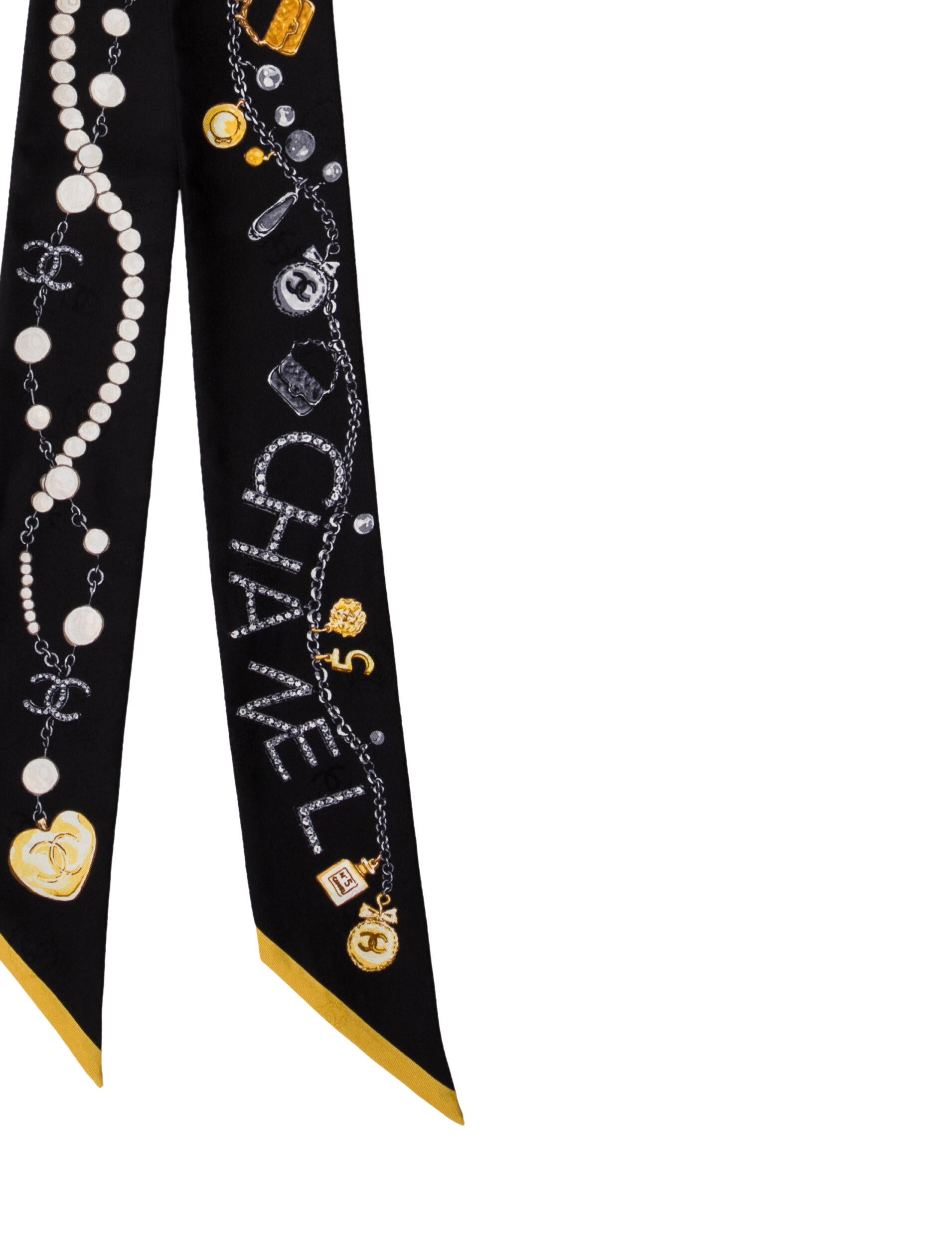 Chanel Silk Interlocking CC Logo Bandeau