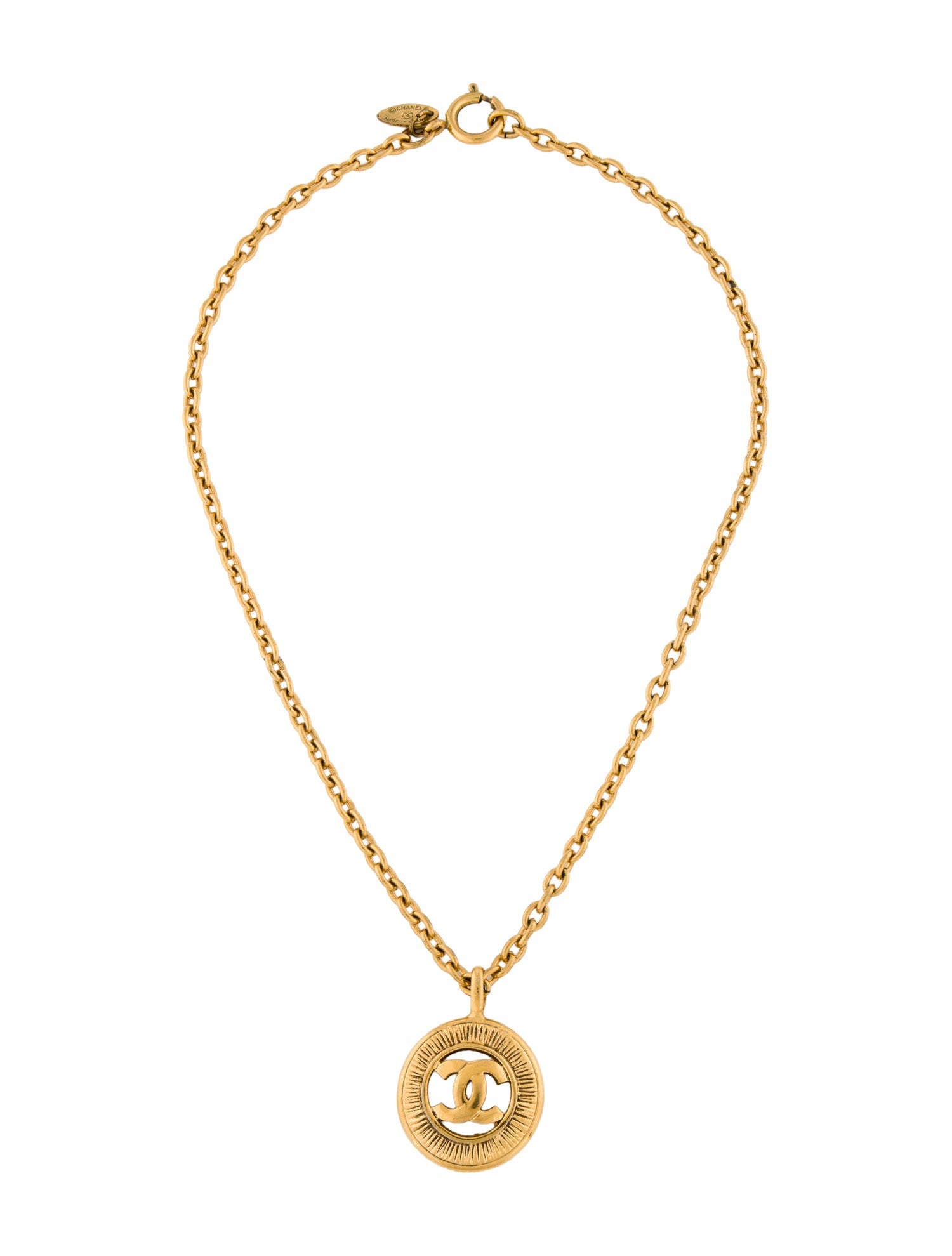 Chanel Vintage CC Pendant Necklace