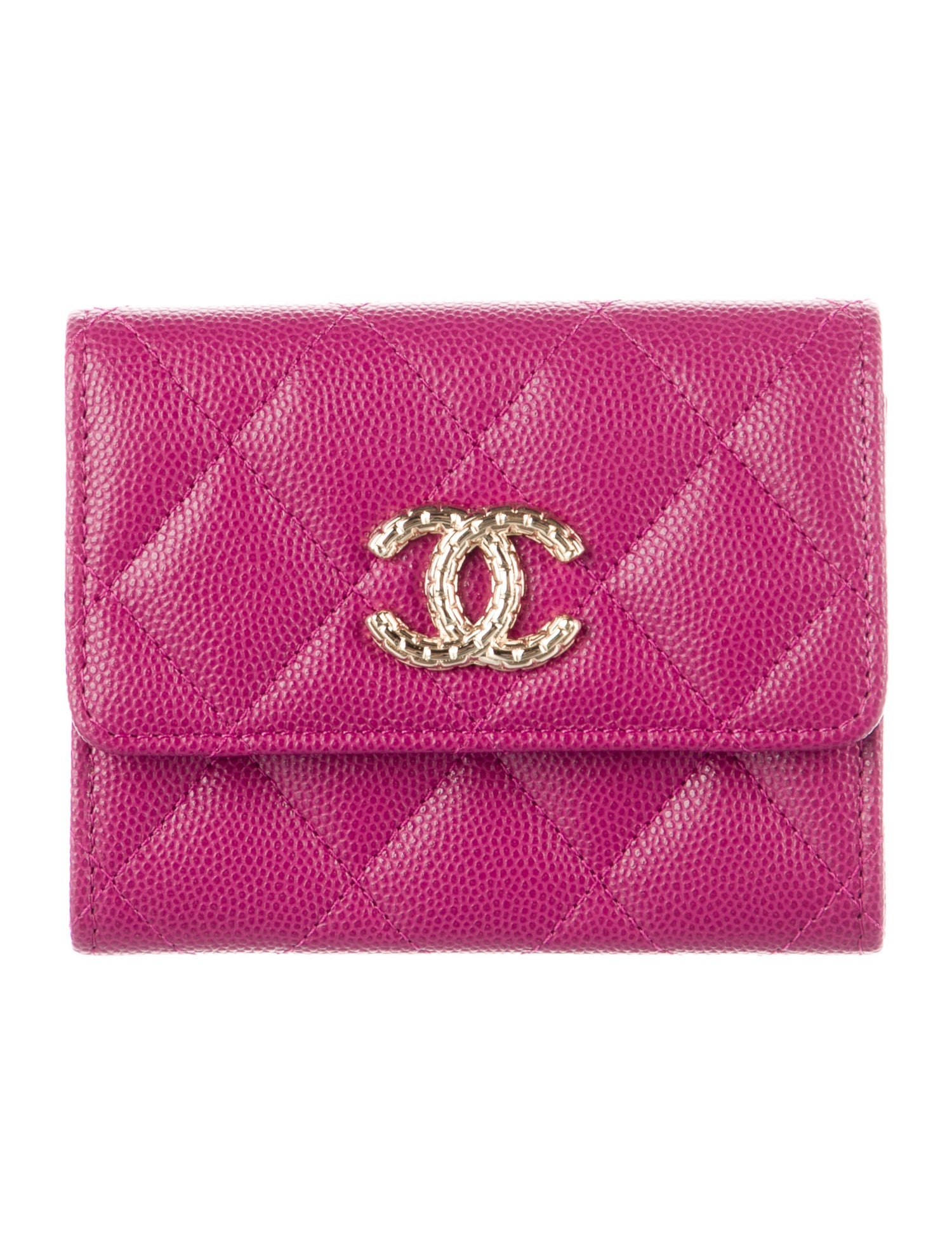 Chanel 2024 Interlocking CC Logo Compact Wallet w/ Tags