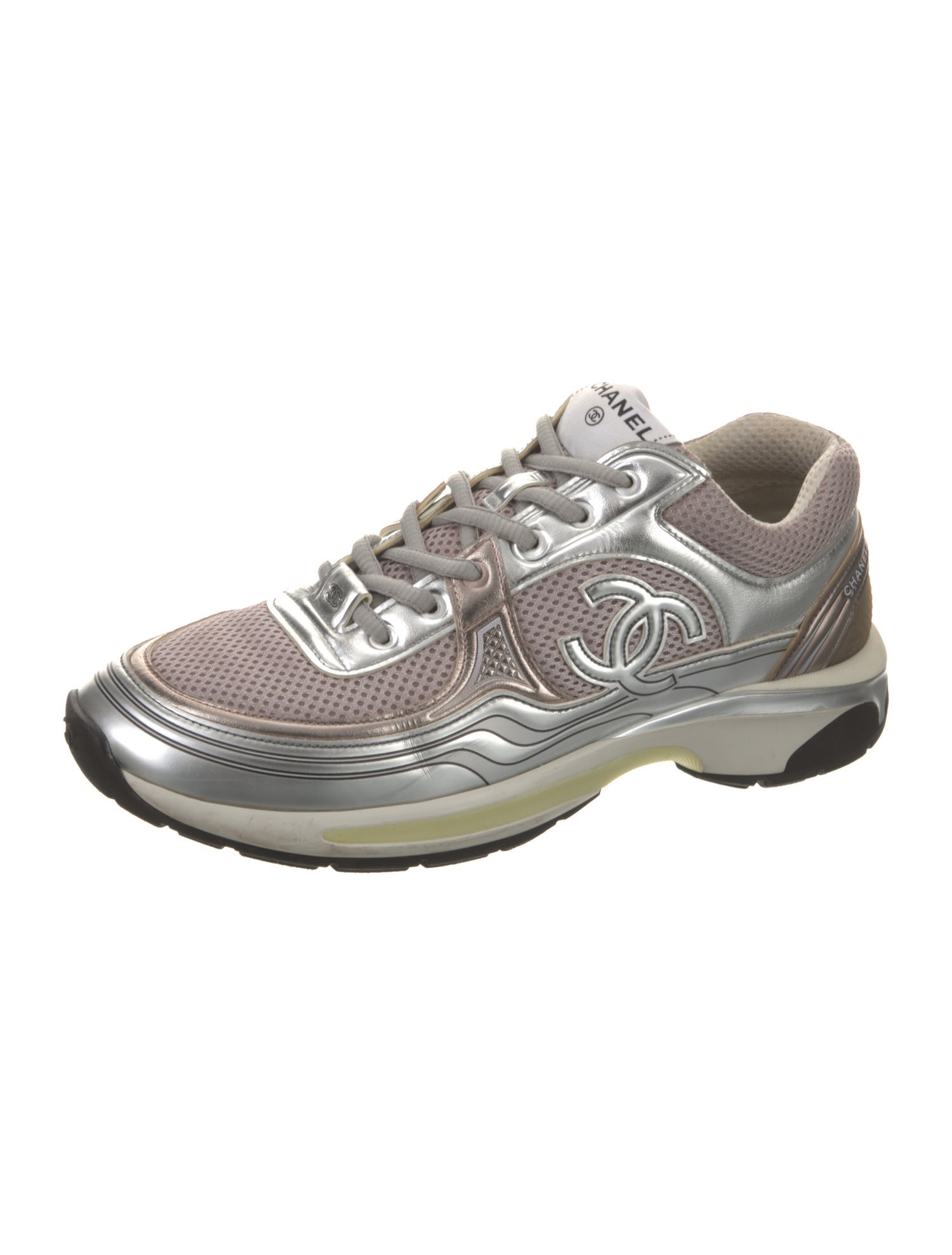 Chanel Interlocking CC Logo Mesh Chunky Sneakers