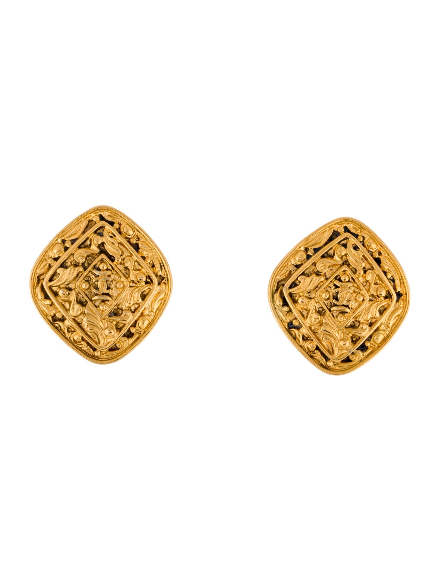 Chanel Vintage CC Clip-On Earrings