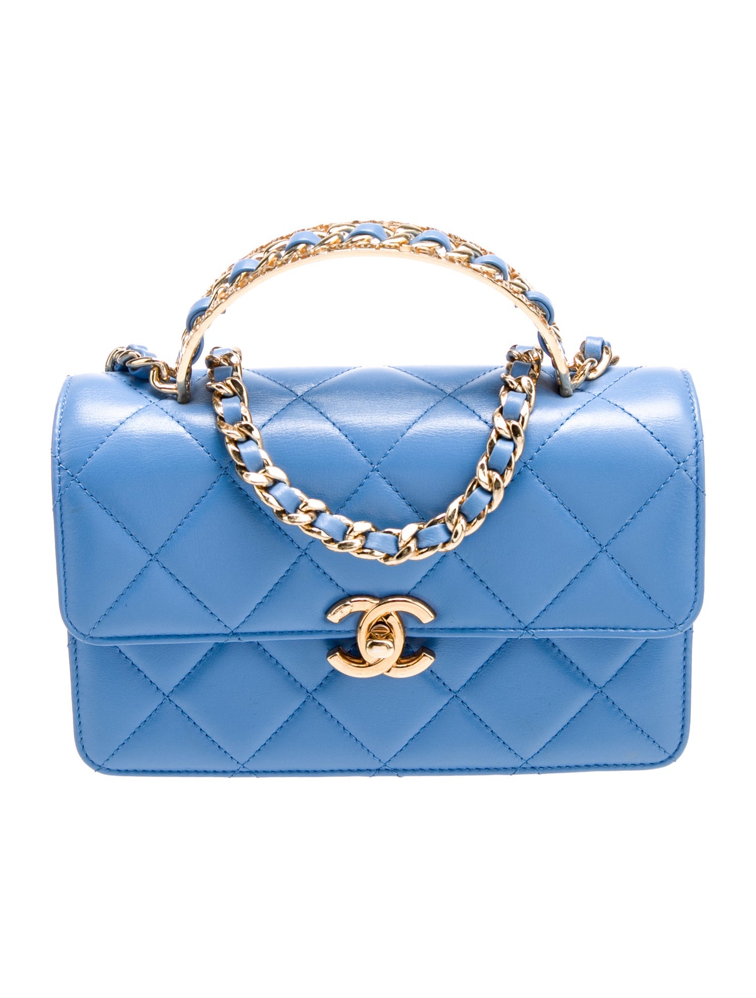 Chanel 2024 Quilted Mini Top Handle Flap Bag