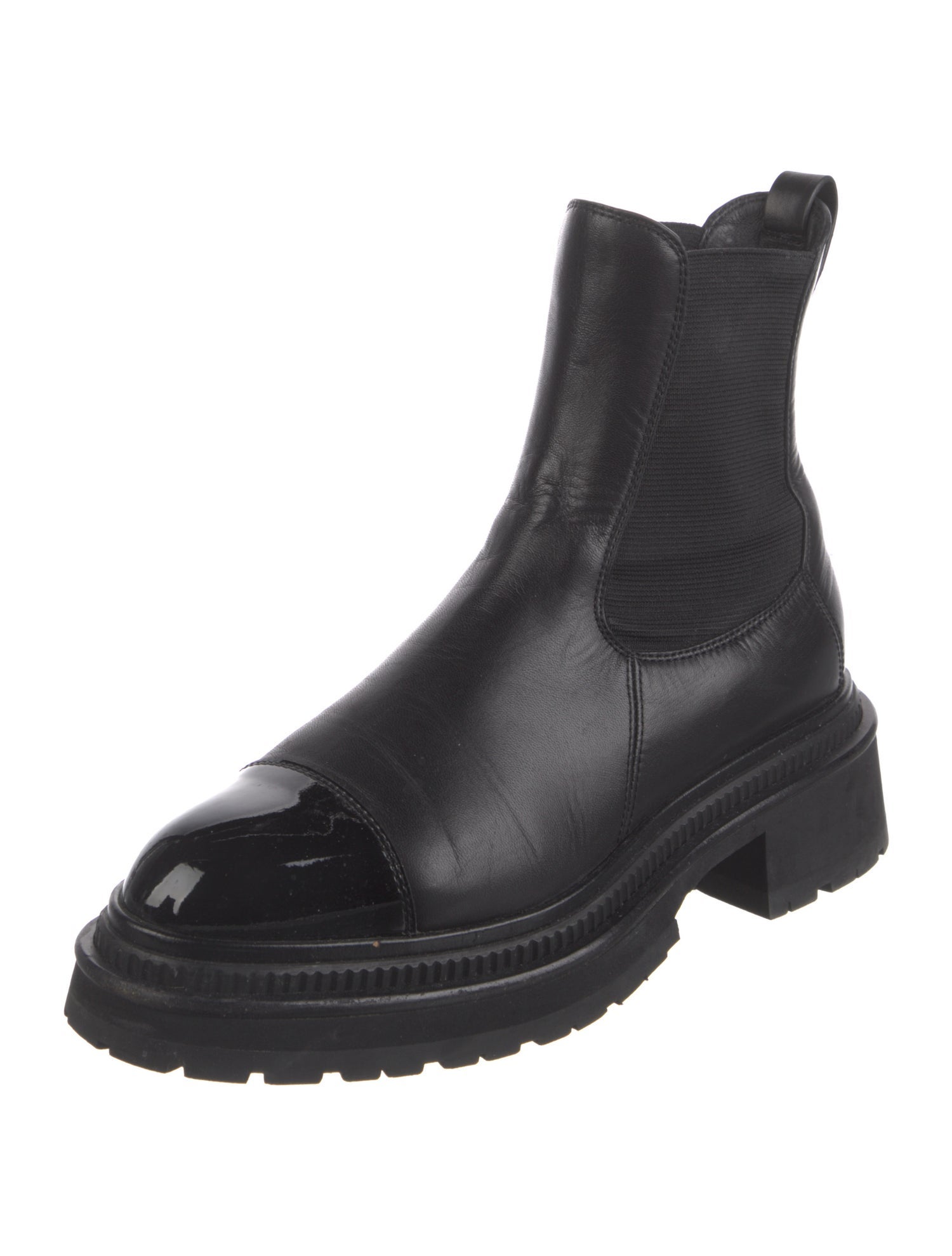 Chanel 2022 Interlocking CC Logo Chelsea Boots