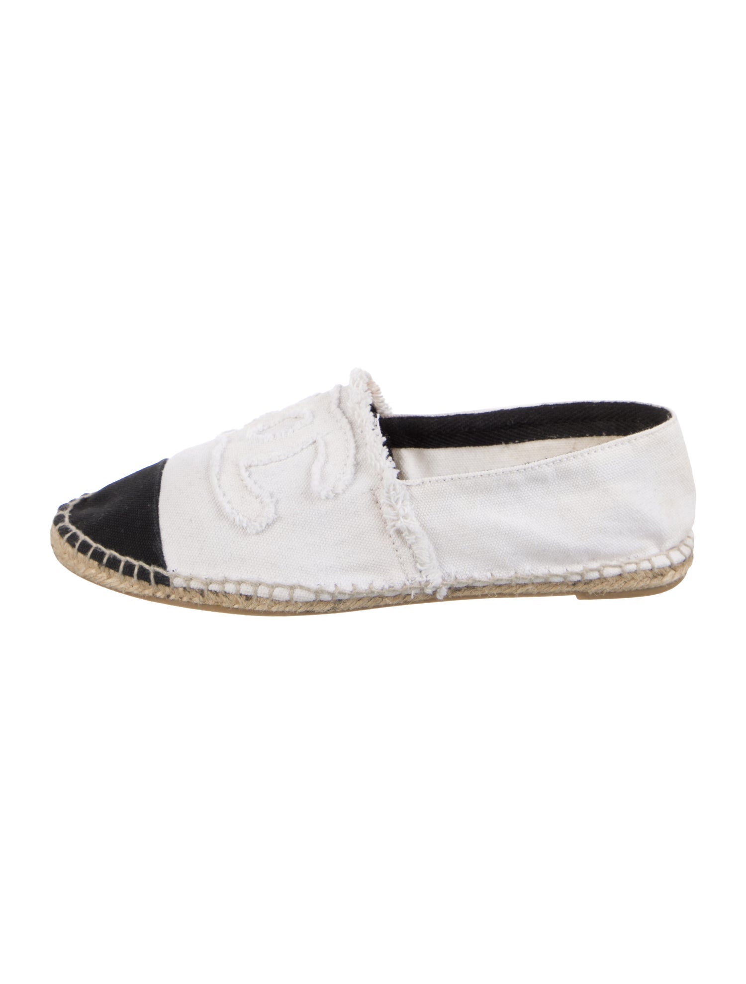 Chanel Interlocking CC Logo Canvas Espadrilles