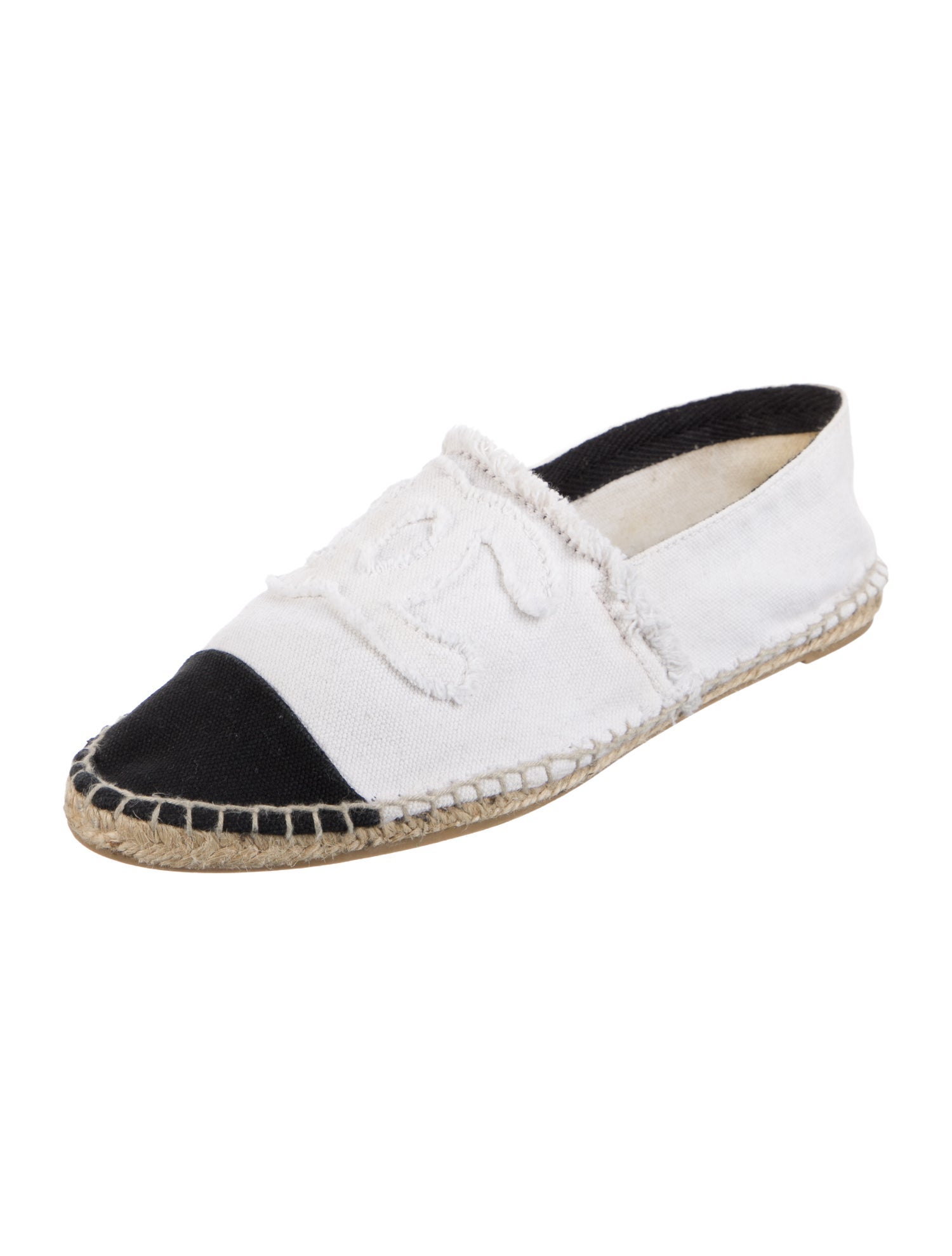 Chanel Interlocking CC Logo Canvas Espadrilles