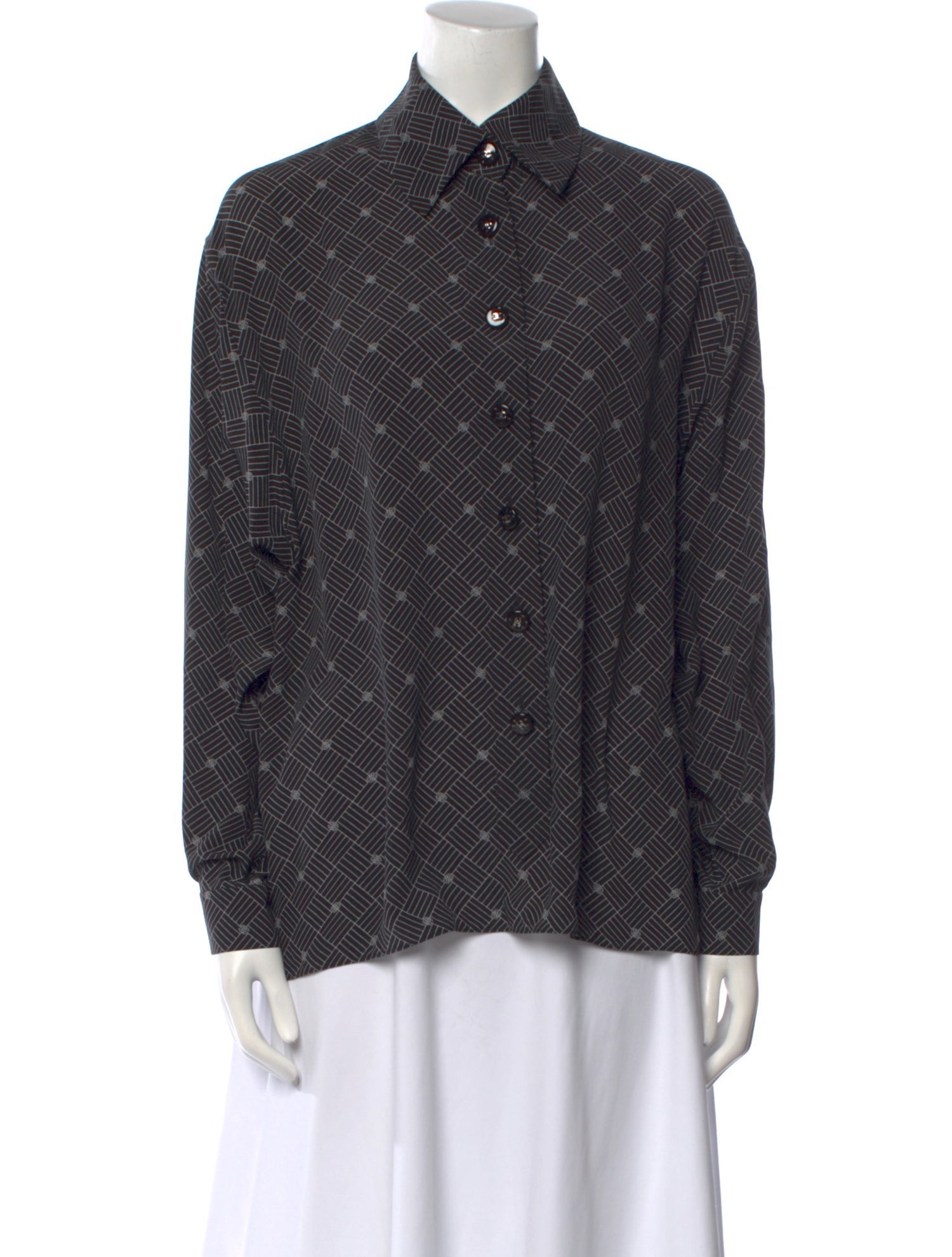 Chanel 2024 Silk Button-Up Top