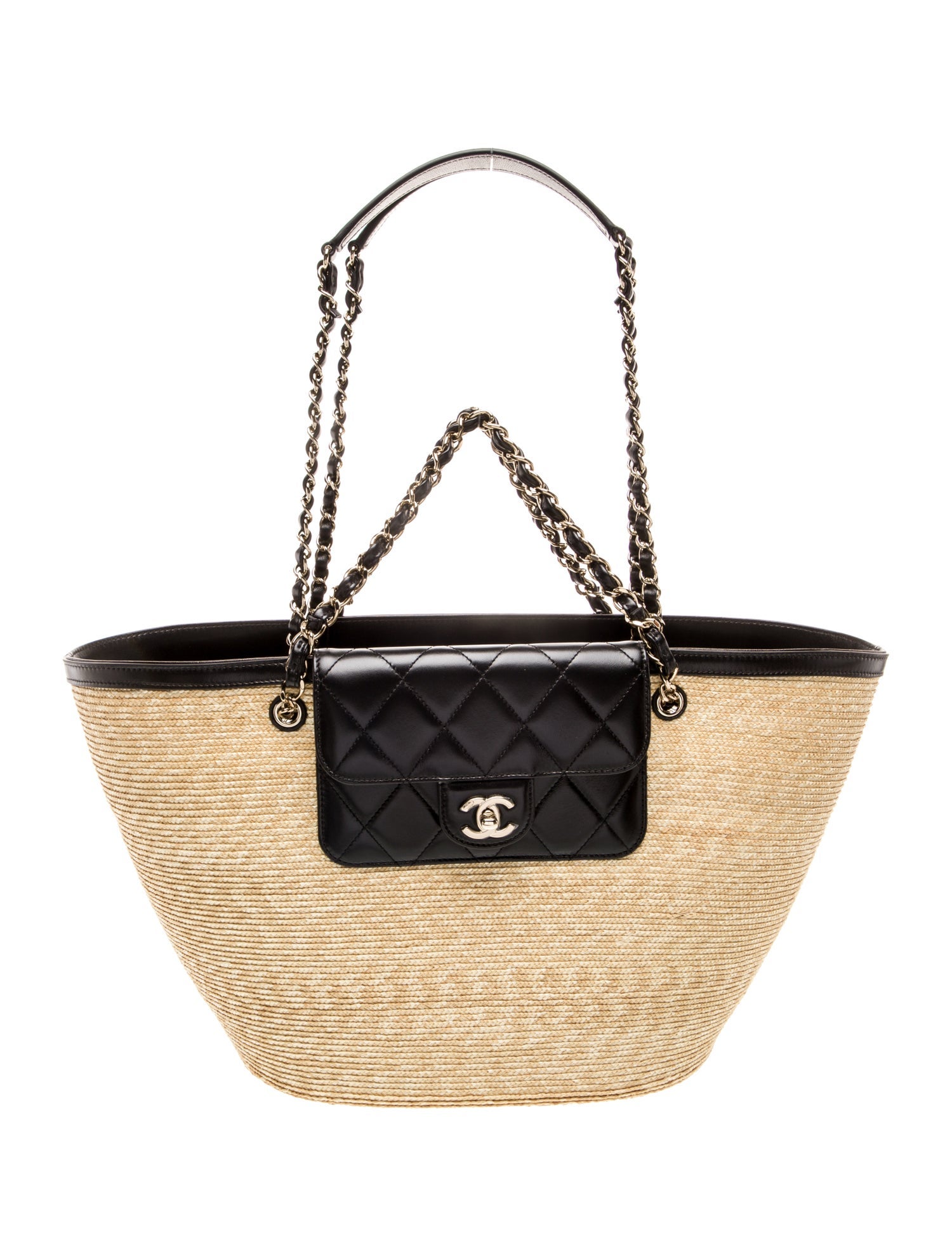 Chanel Large Raffia Shopping Tote w/Tags