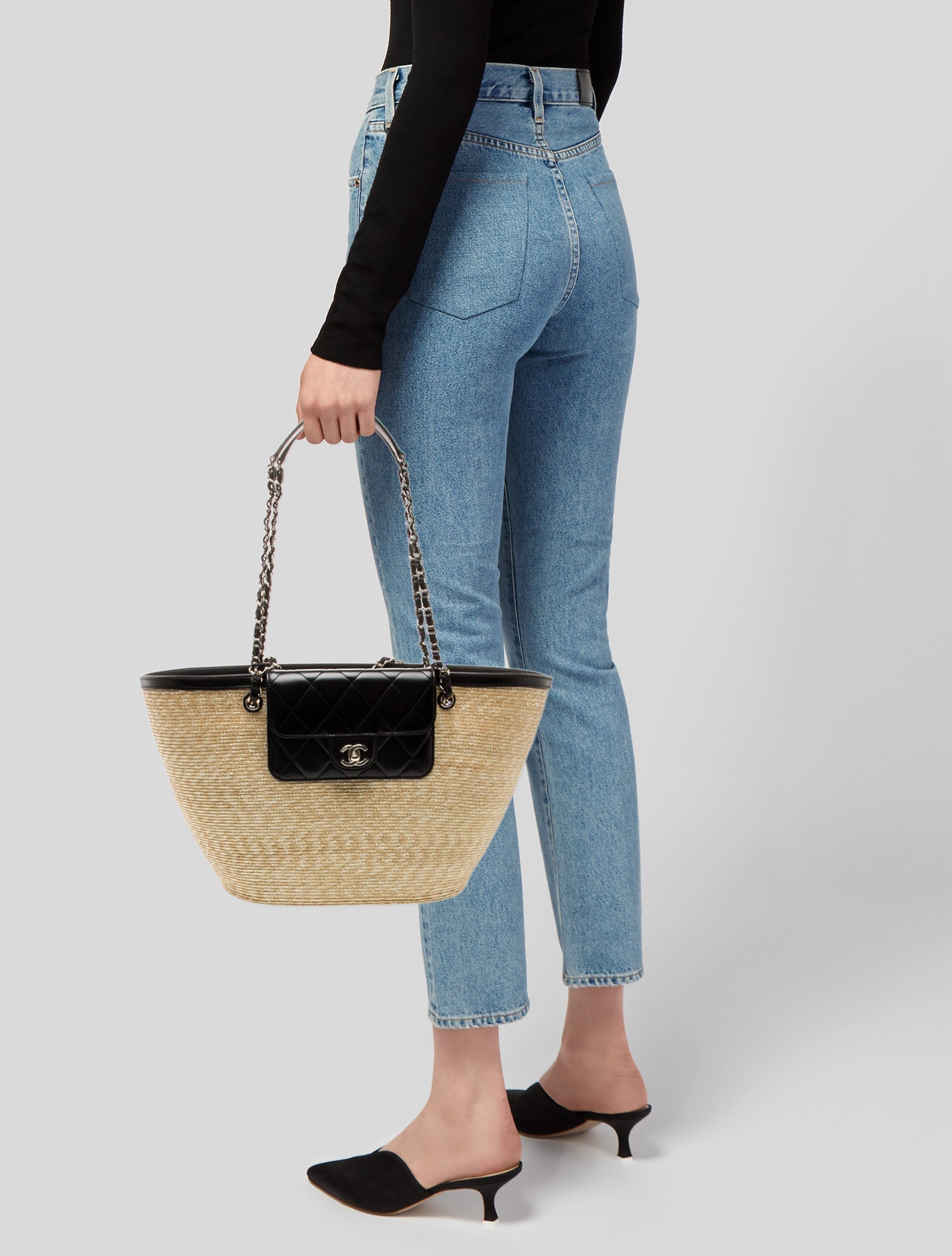 Chanel Large Raffia Shopping Tote w/Tags