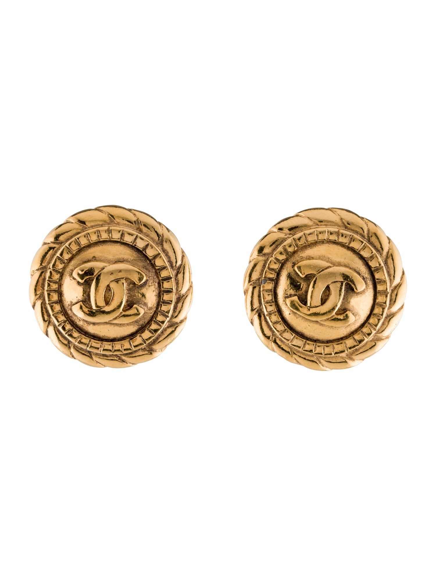 Chanel Vintage CC Clip-On Earrings