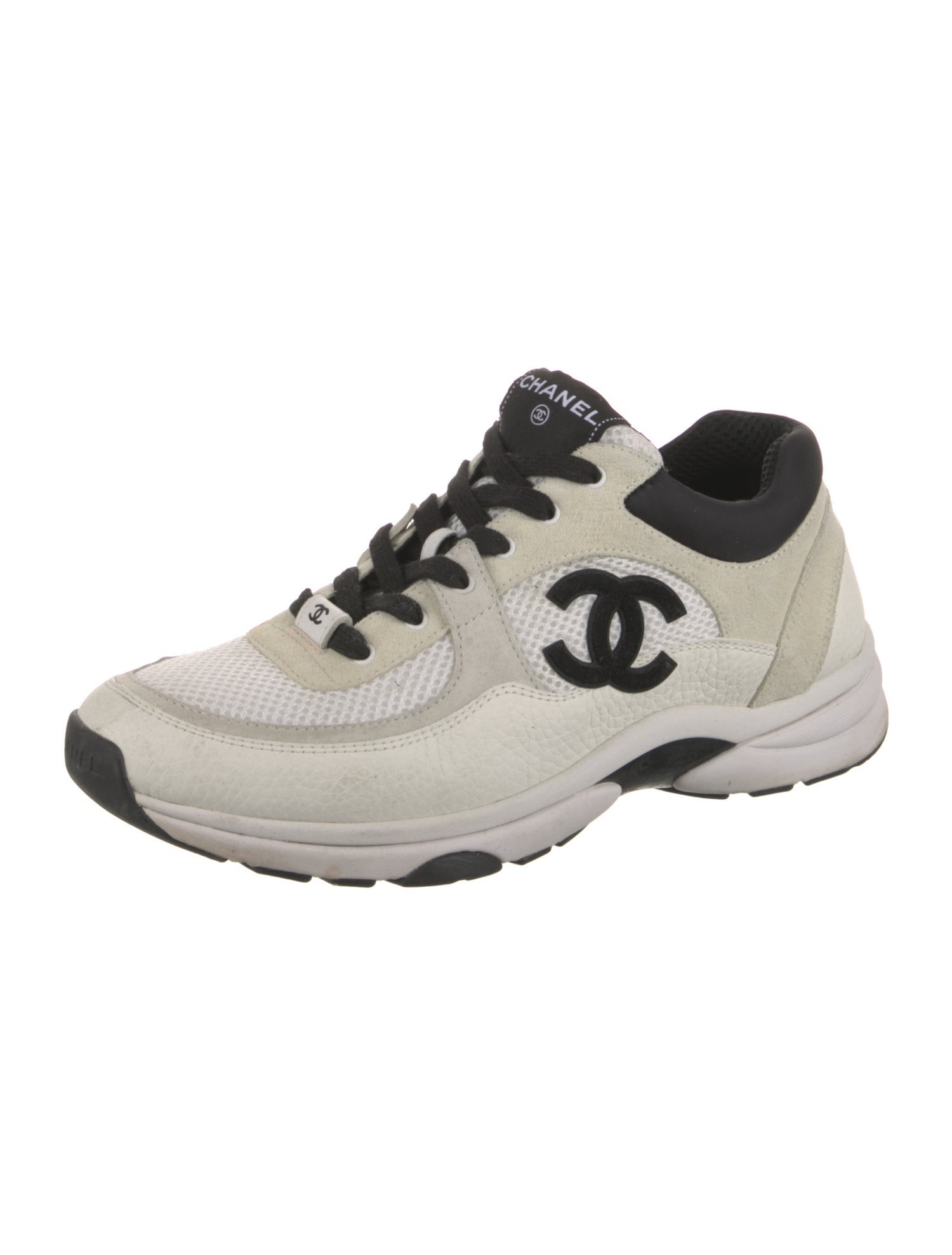 Chanel Interlocking CC Logo Mesh Athletic Sneakers