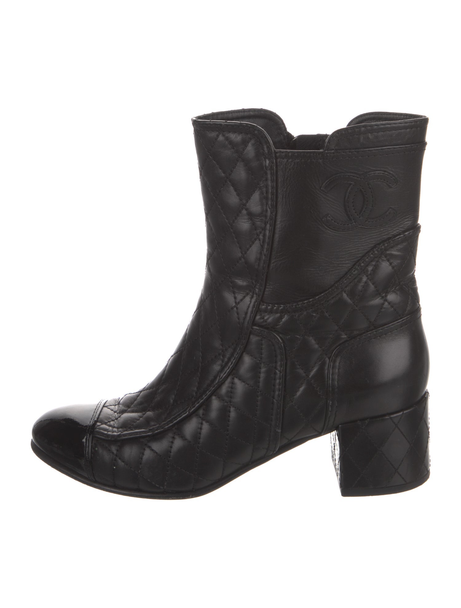 Chanel 2015 Interlocking CC Logo Boots