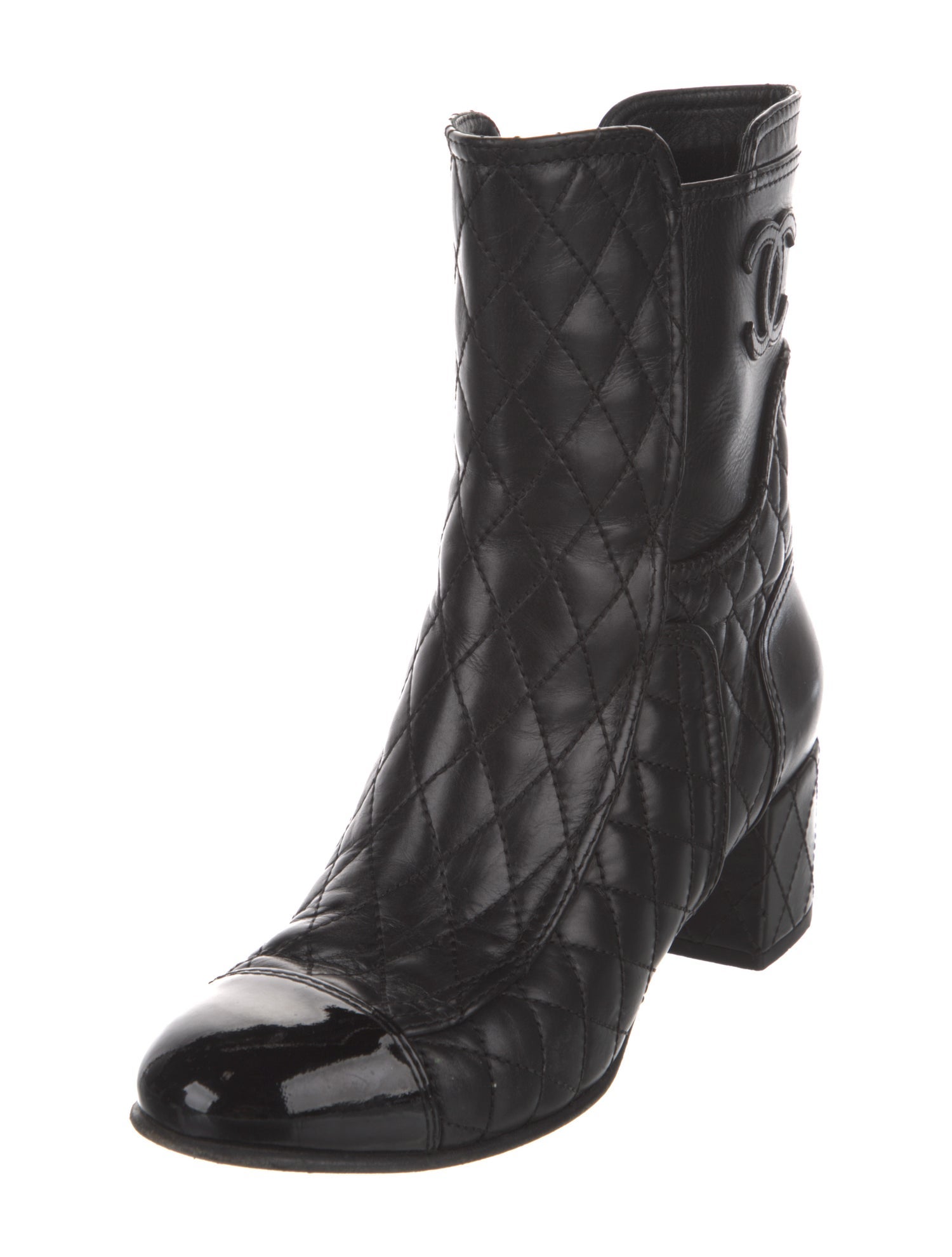 Chanel 2015 Interlocking CC Logo Boots