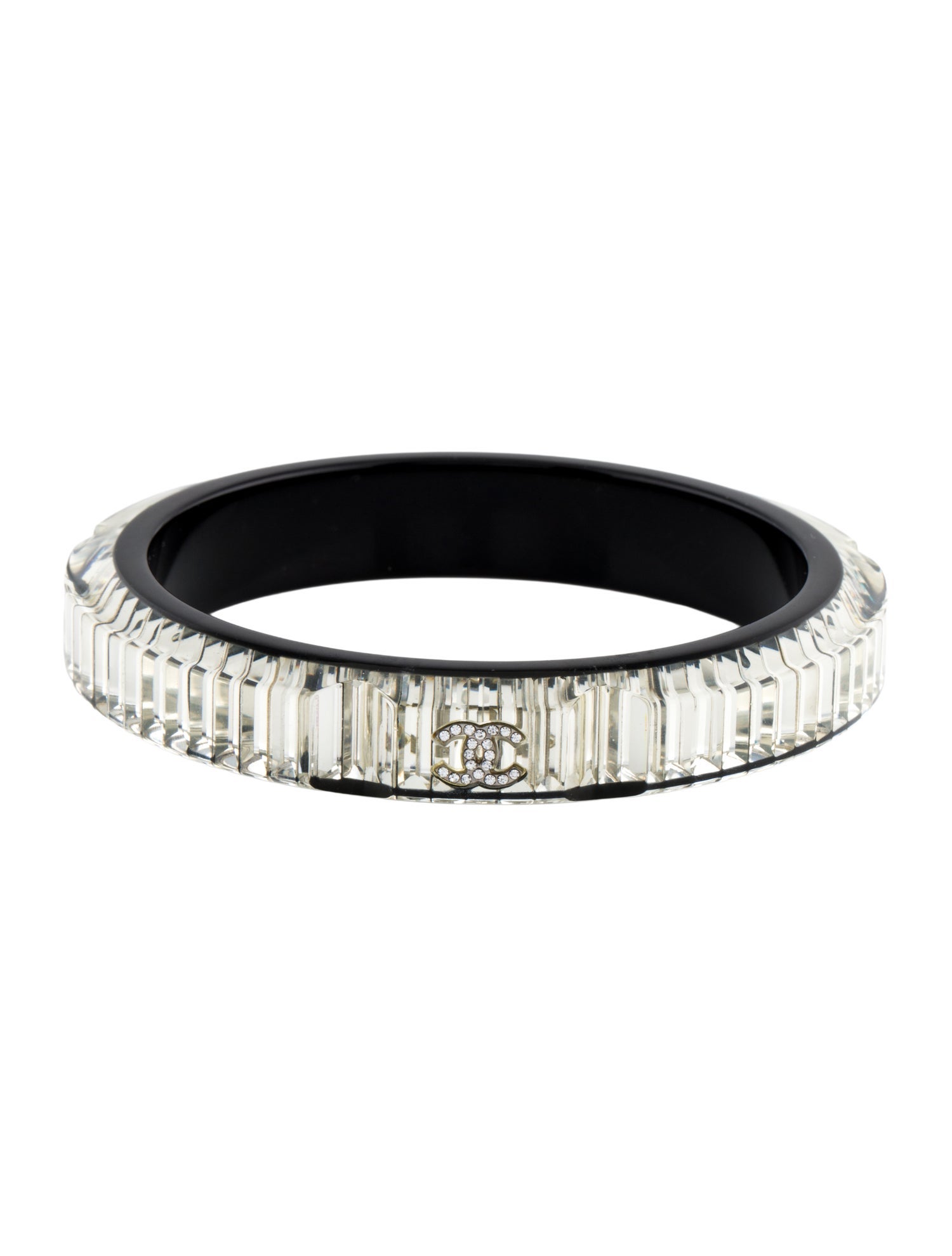 Chanel Resin & Strass Bangle Bracelet