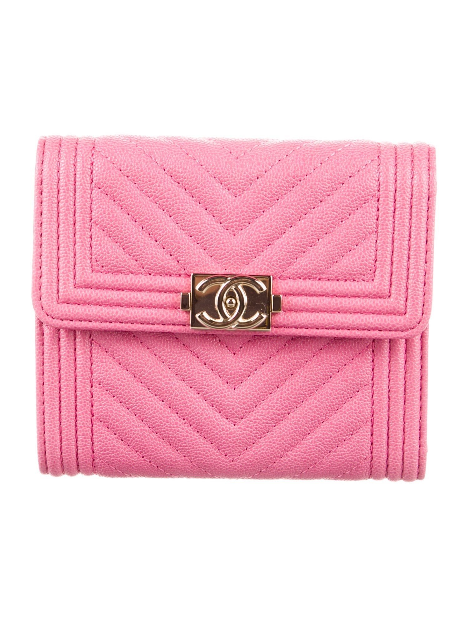 Chanel 2020 Interlocking CC Logo Compact Wallet